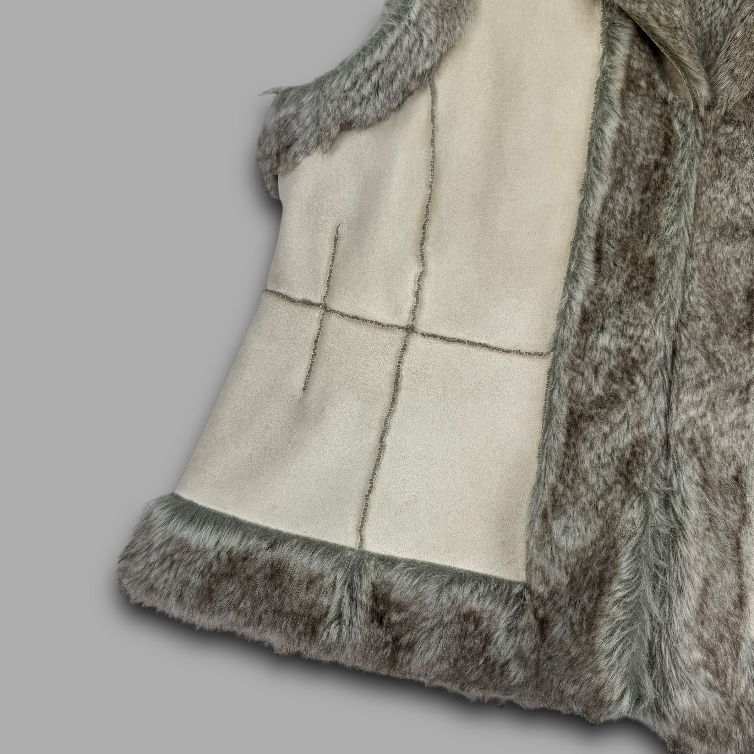 Wit and wisdom 2000's suede fur lined vest (L) wms