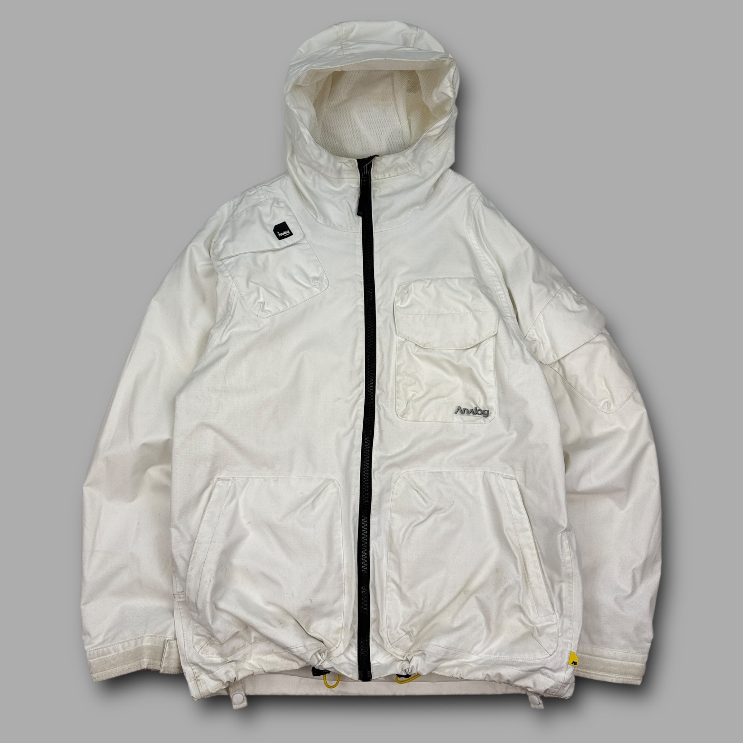 Burton analog 2000's technical multi-pocket softshell ski jacket (M)