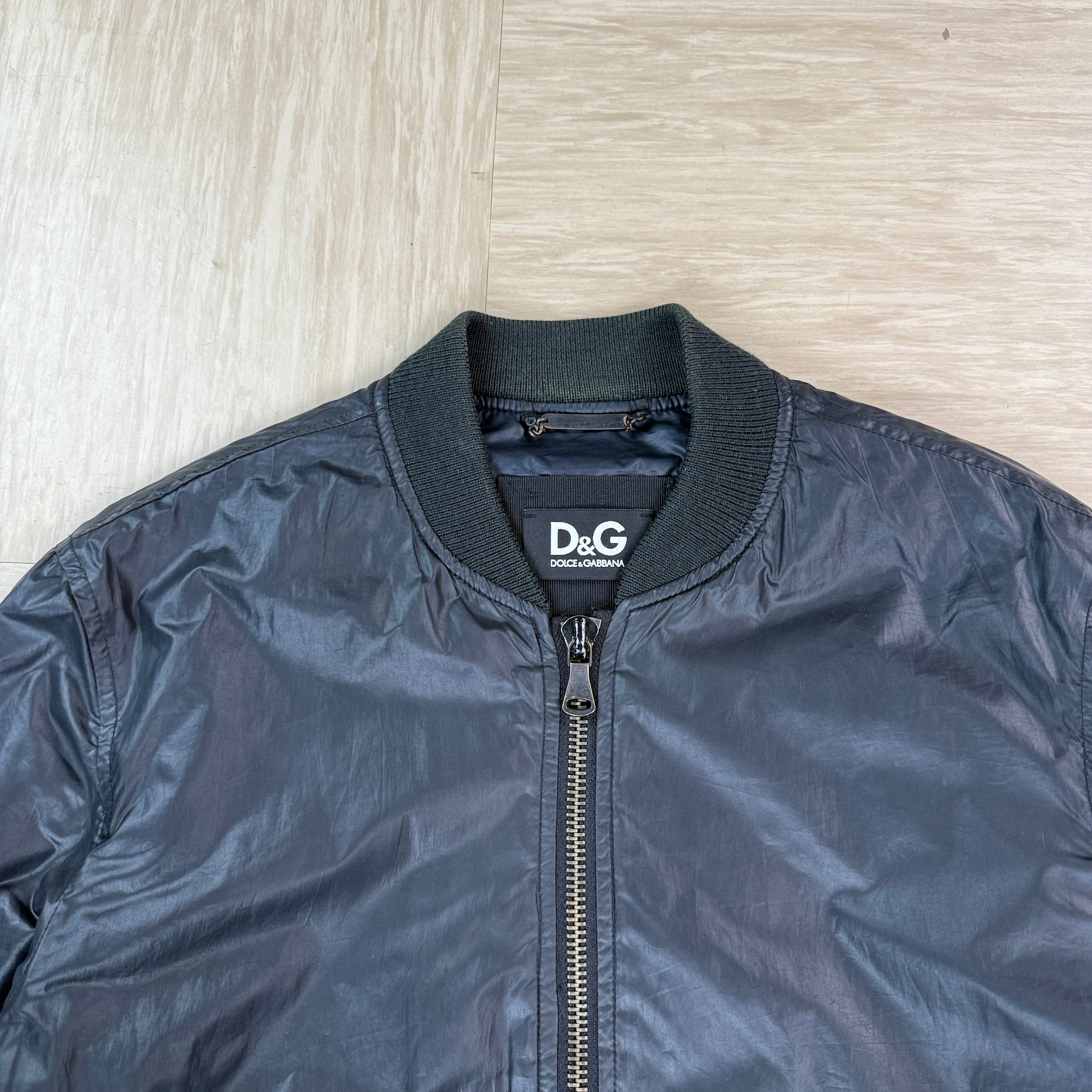 Dolce & gabbana 2000's zip up shimmer bomber jacket (S)