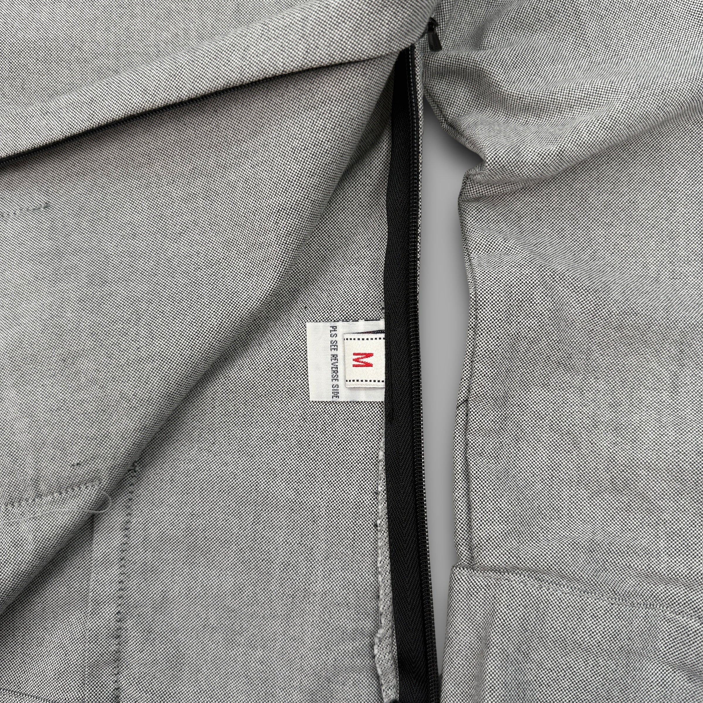Evisu 2000's technical asymmetrical closure fitted shirt (S)