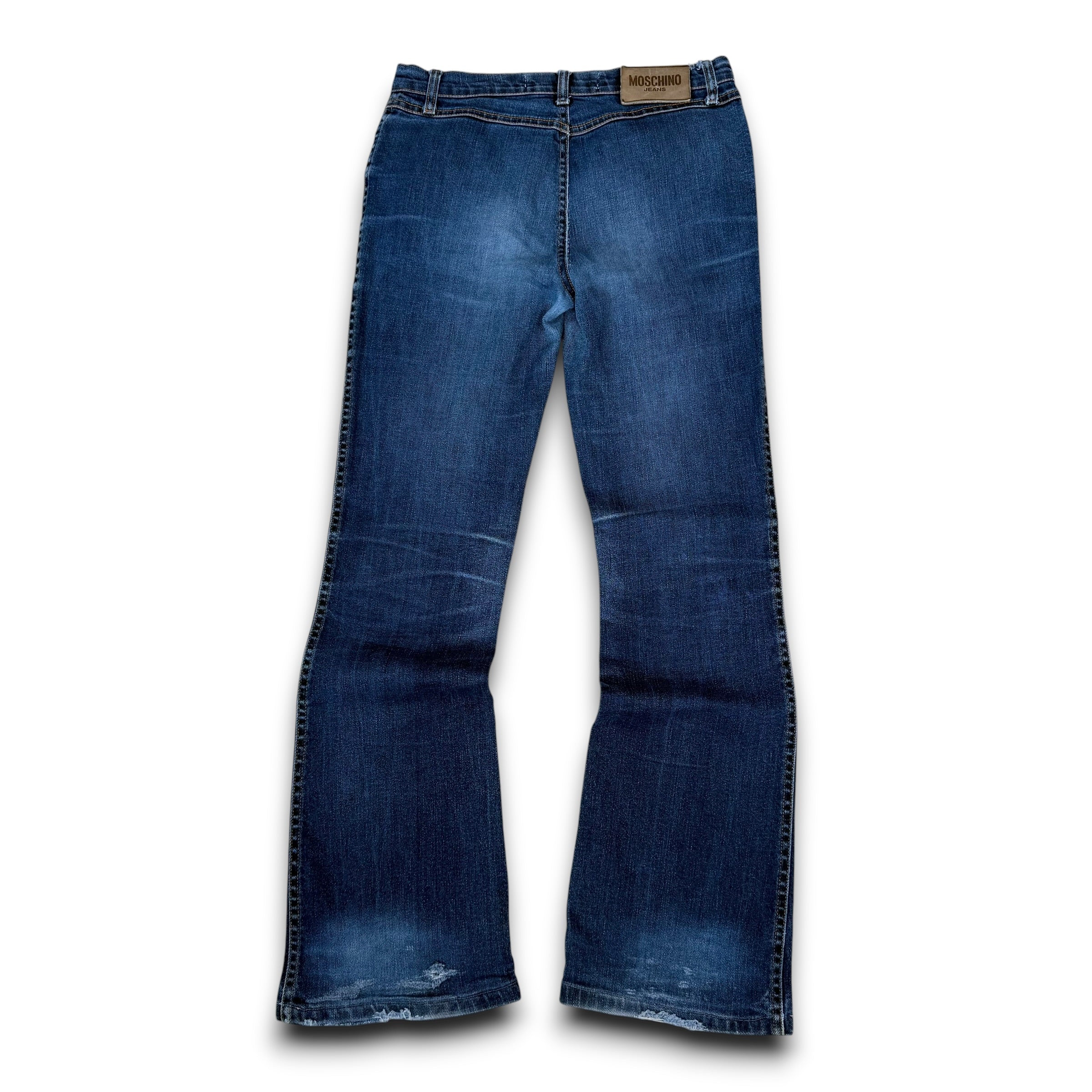 Moschino 2000's low waisted fitted denim bootcut jeans (S)