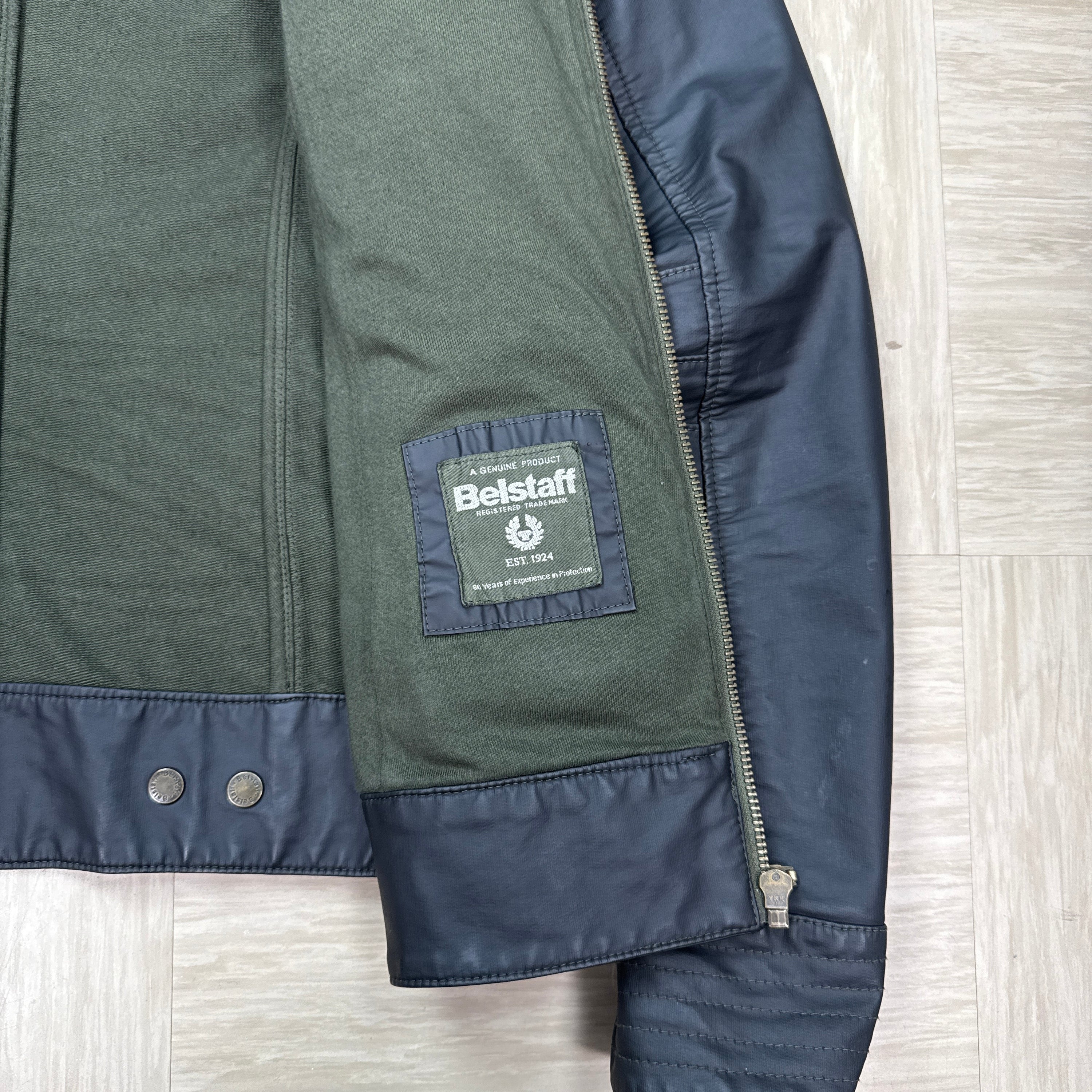 Belstaff 1990's technical leather pre v racer biker jacket (S)