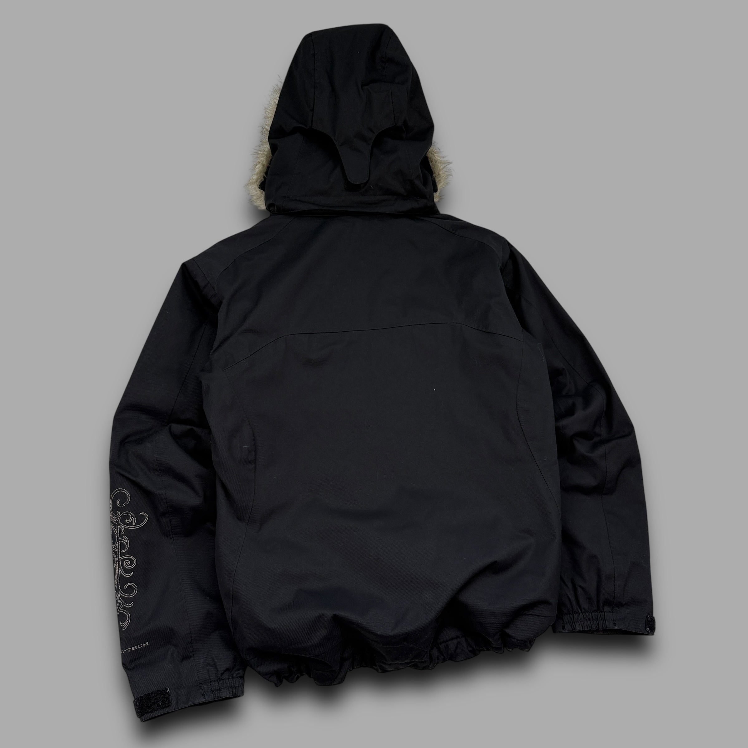 Columbia titanium 2000's technical fur hood waterproof shell jacket (M) wms