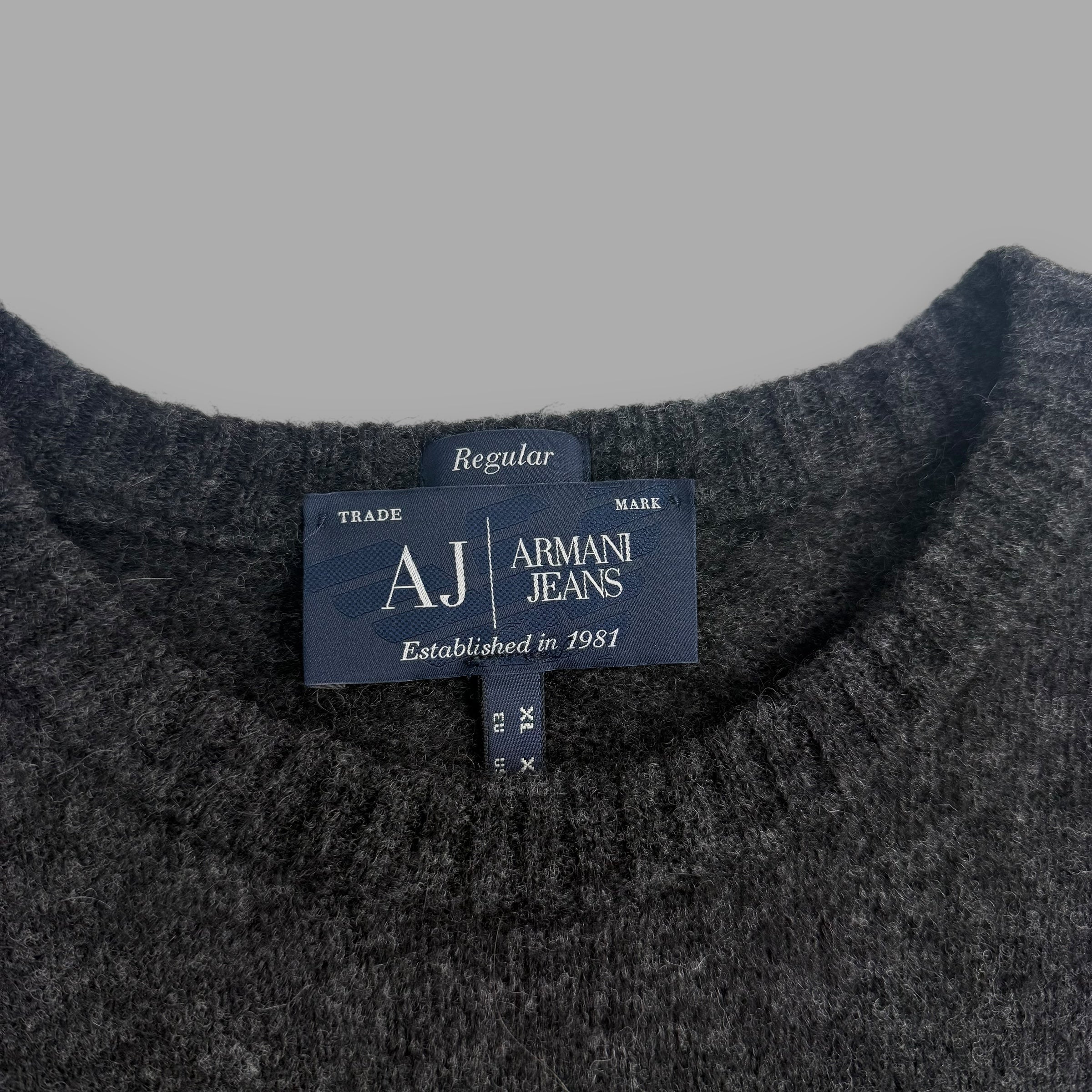 Armani jeans alpaca wool knit pullover (XL)