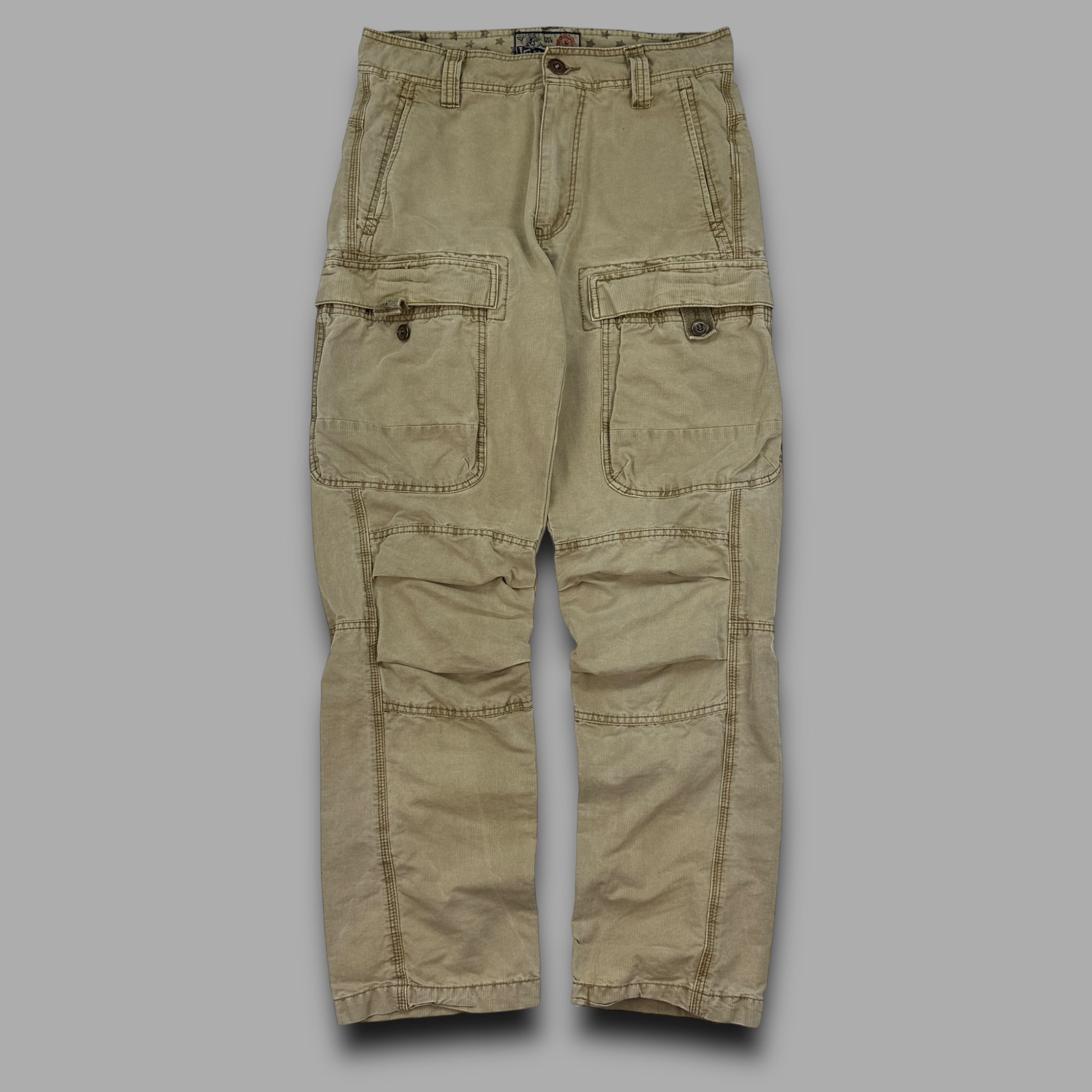 Lee 2000's contrast stitch straight leg cargo trousers (S)