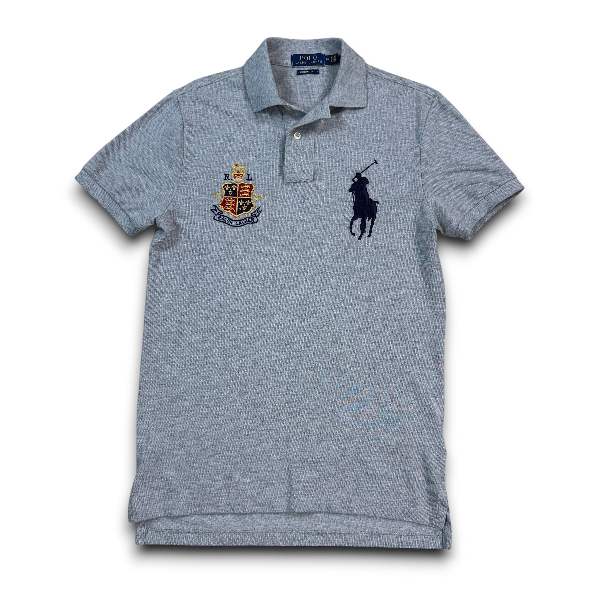 Ralph Lauren 2000's embroidered crest and big pony polo shirt (XS)