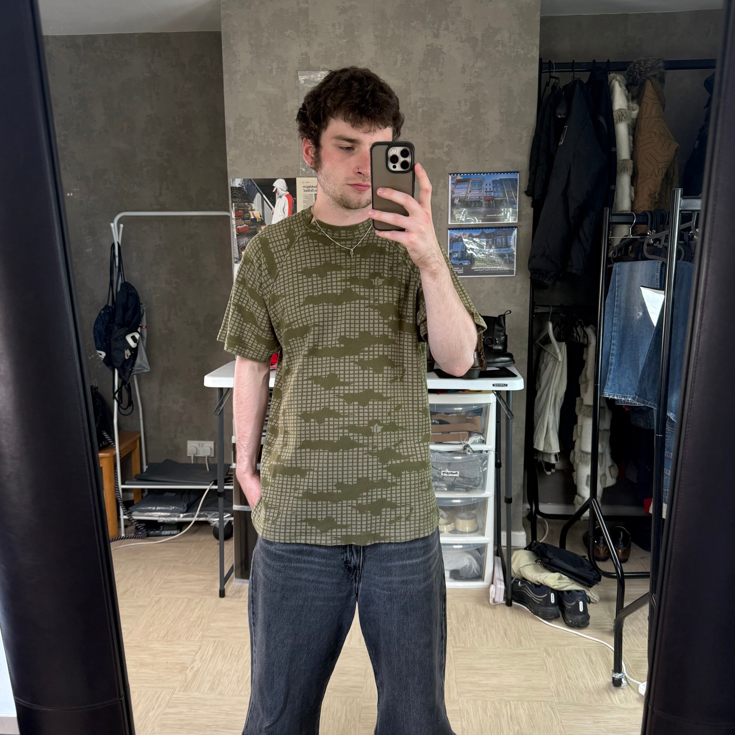 Maharishi 2000's jersey supremo camo print tee (M)