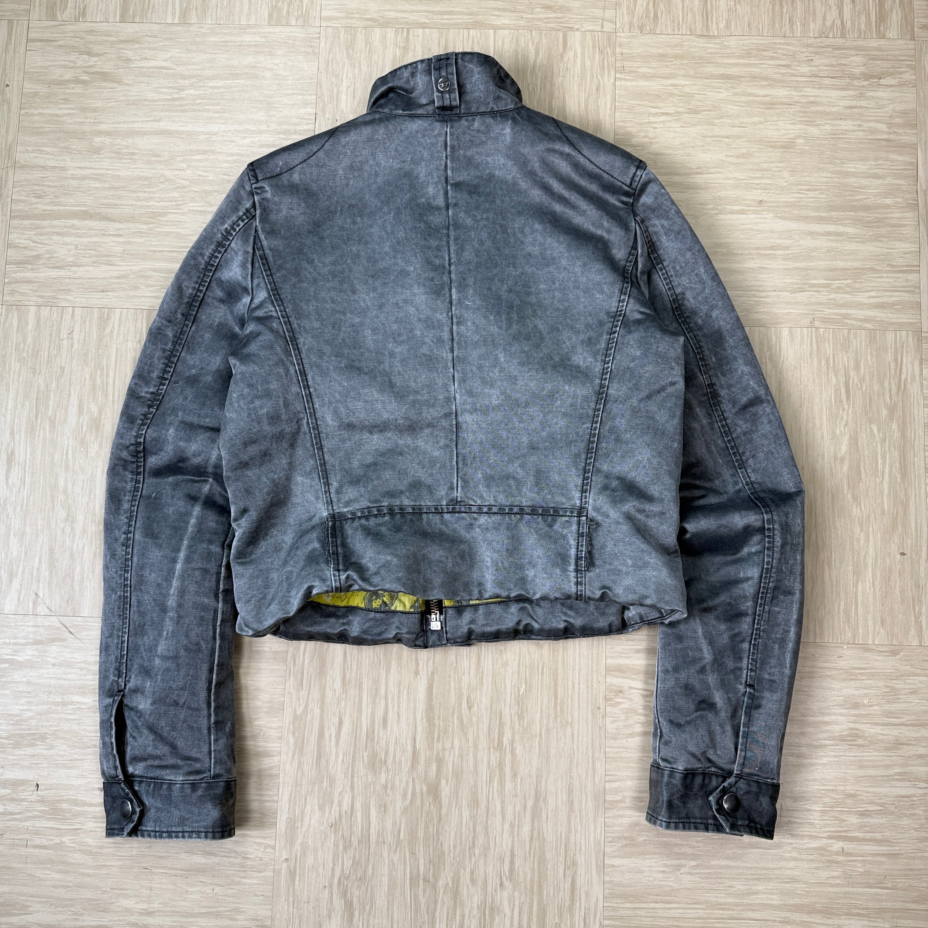 Diesel 2000's cropped high collar 3D cargo pocket jacket (M) wms