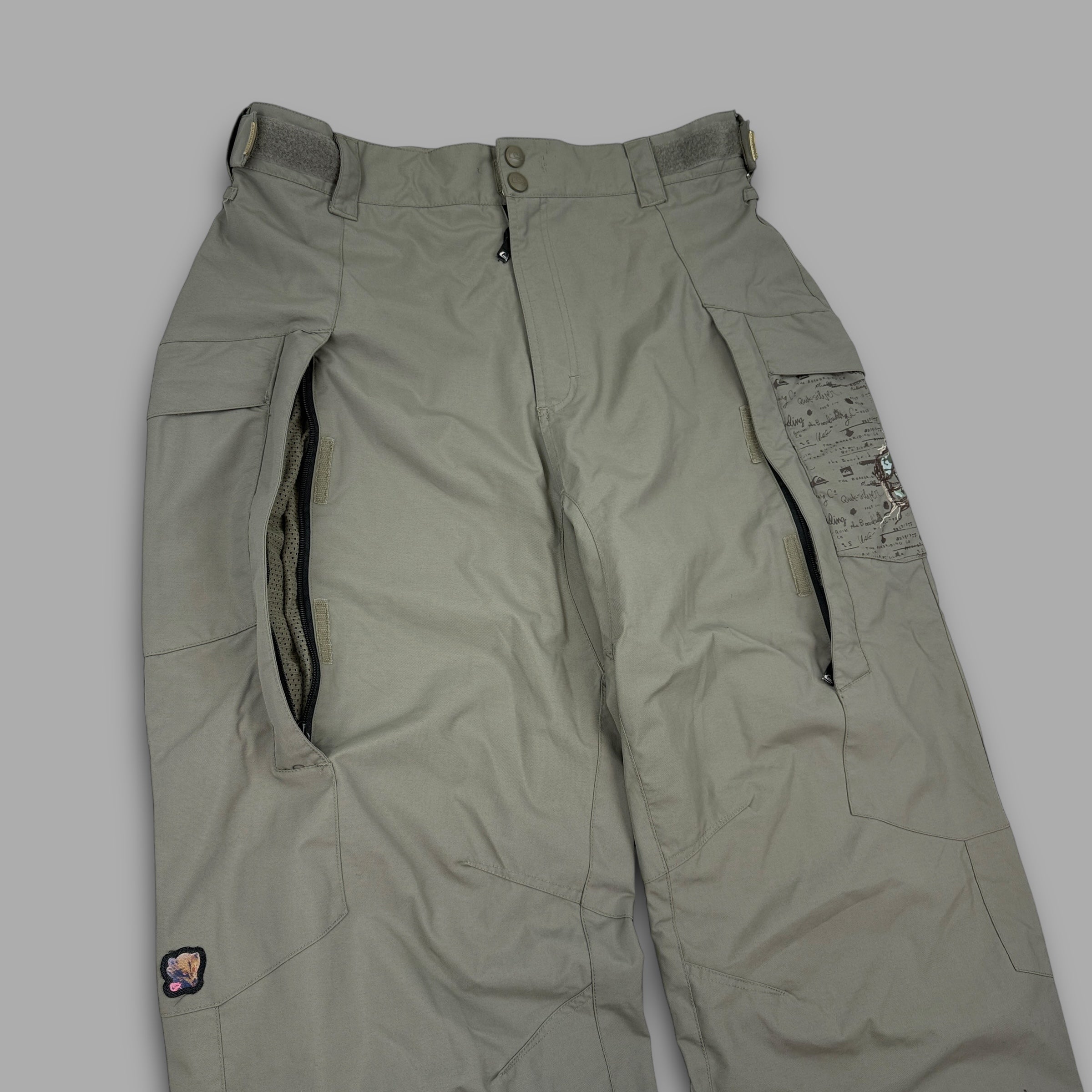 Quiksilver x-series 2000's technical baggy ski sallopettes (L)