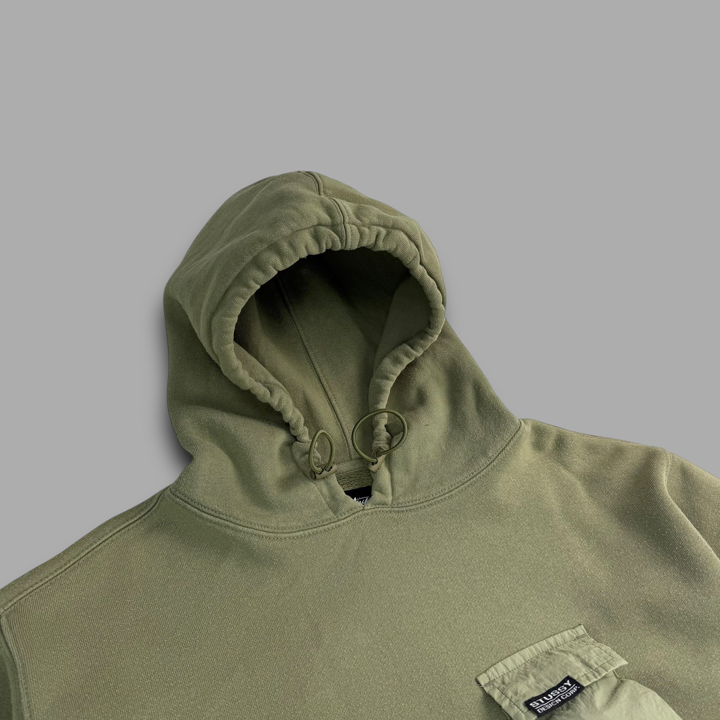 Stussy SS21 technical pullover cargo pocket hoodie (S)