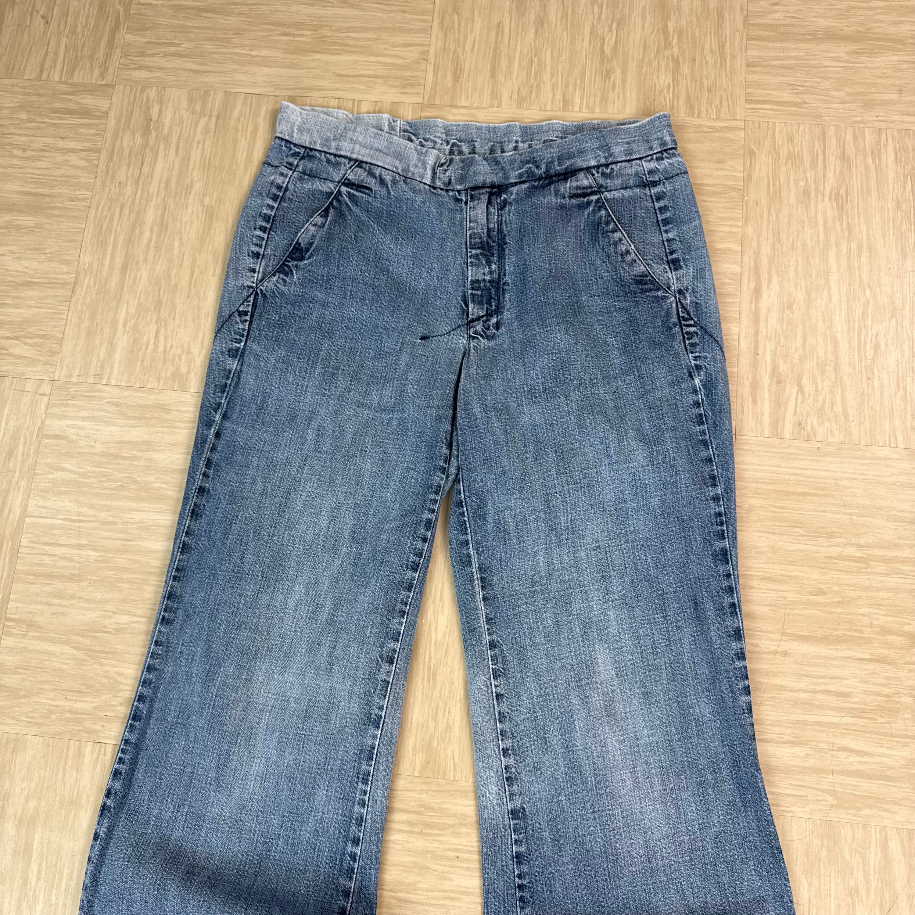 Diesel 2000's faded low waisted denim bootcut jeans (S)