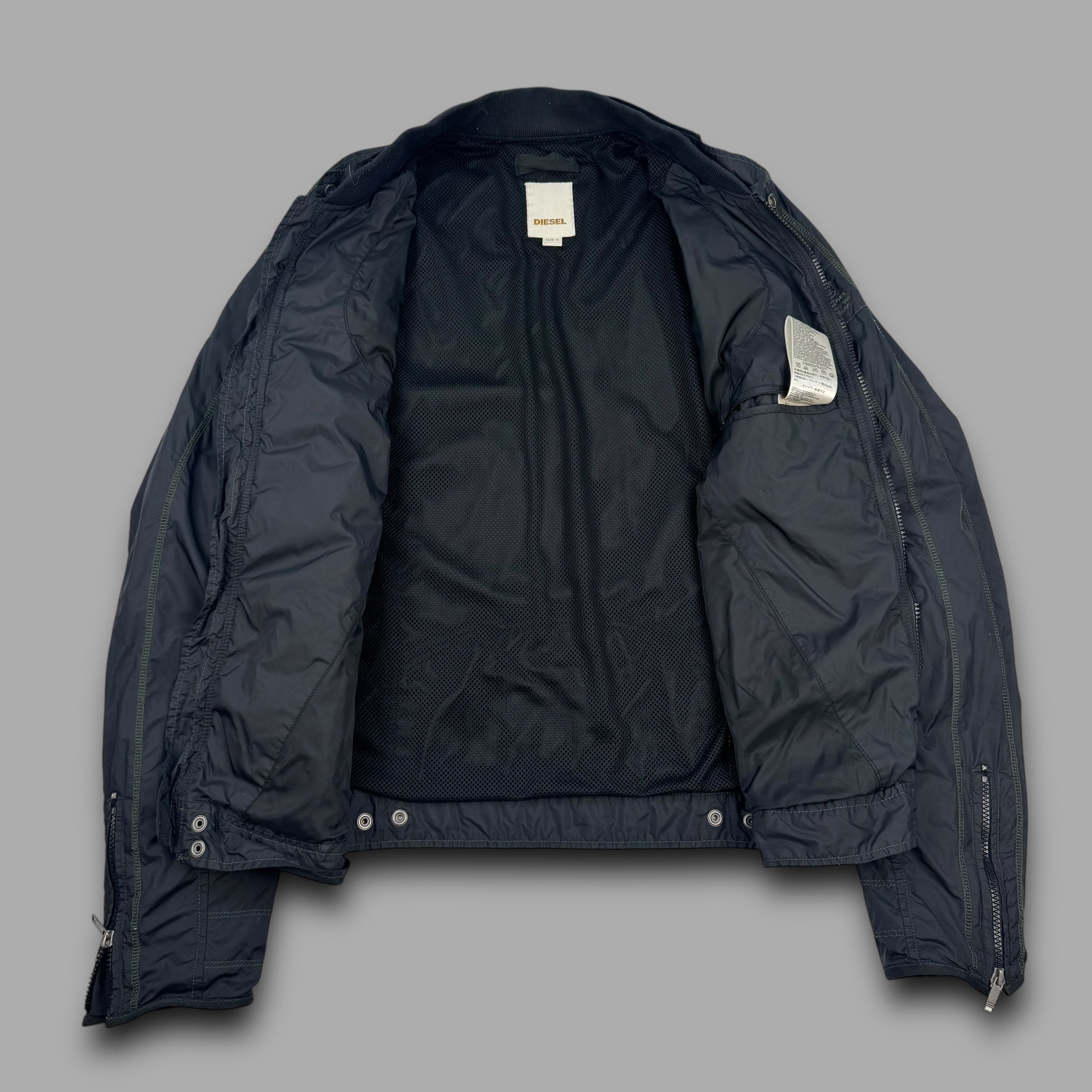 Diesel 2000's technical nylon contrast stitch lightweight jacket (L)