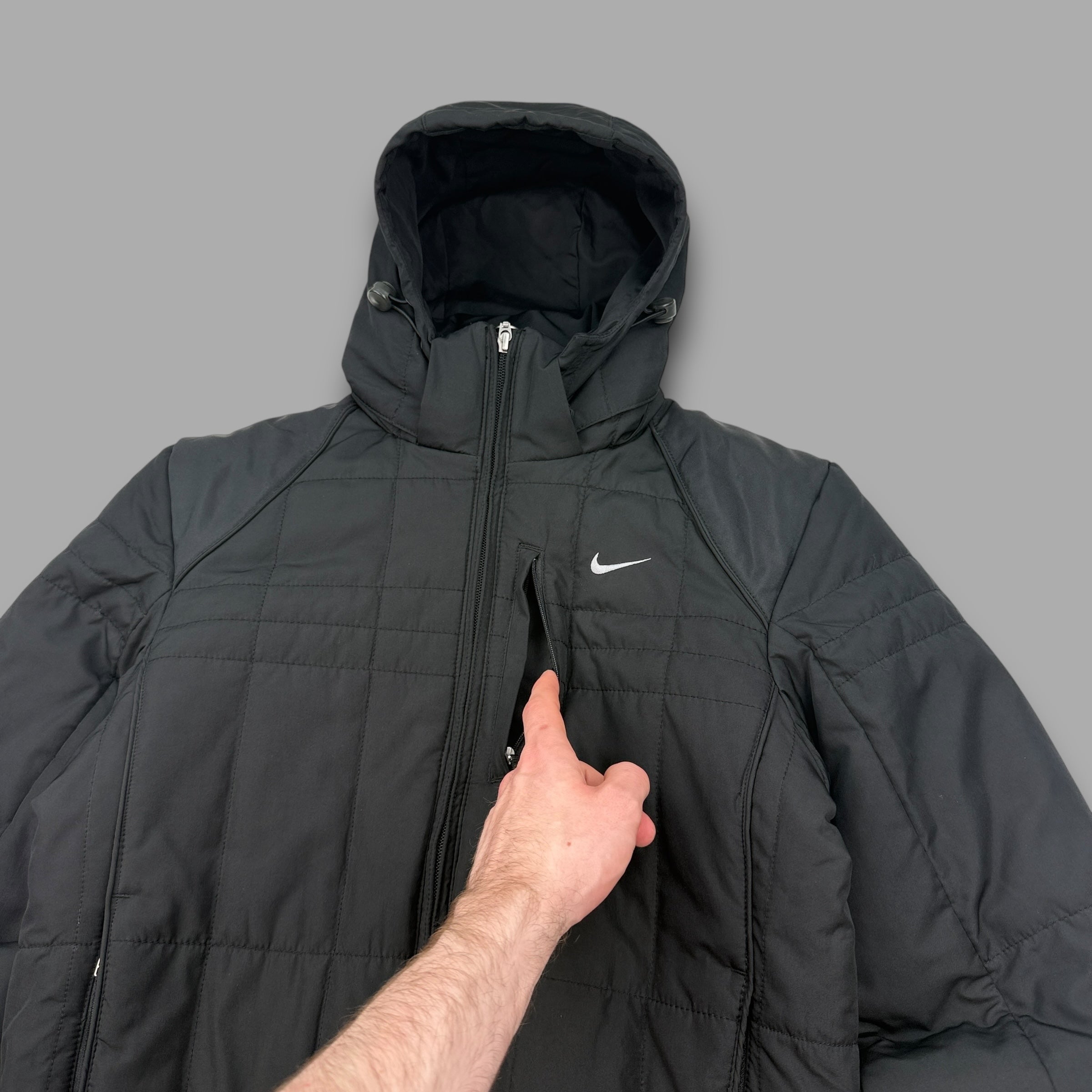 Nike 2000's downfilled hooded puffer jacket (M) wms