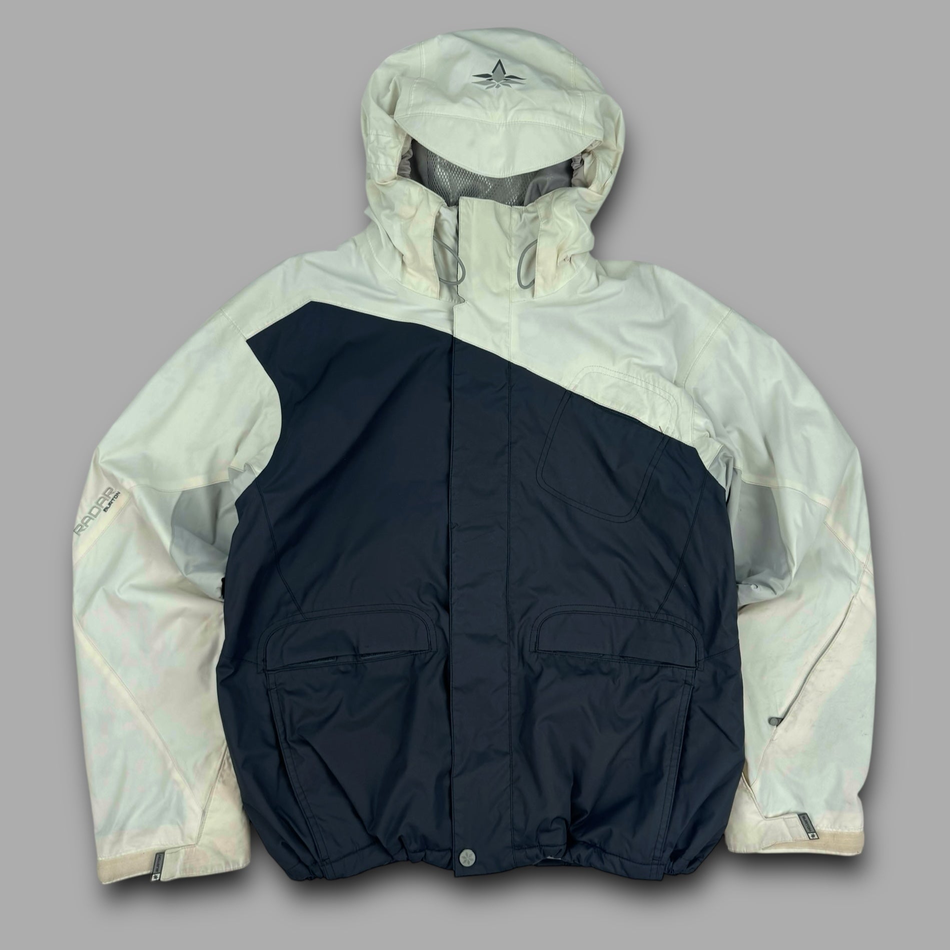 Burton radar 2000's technical panelled softshell multi pocket ski jacket (M)