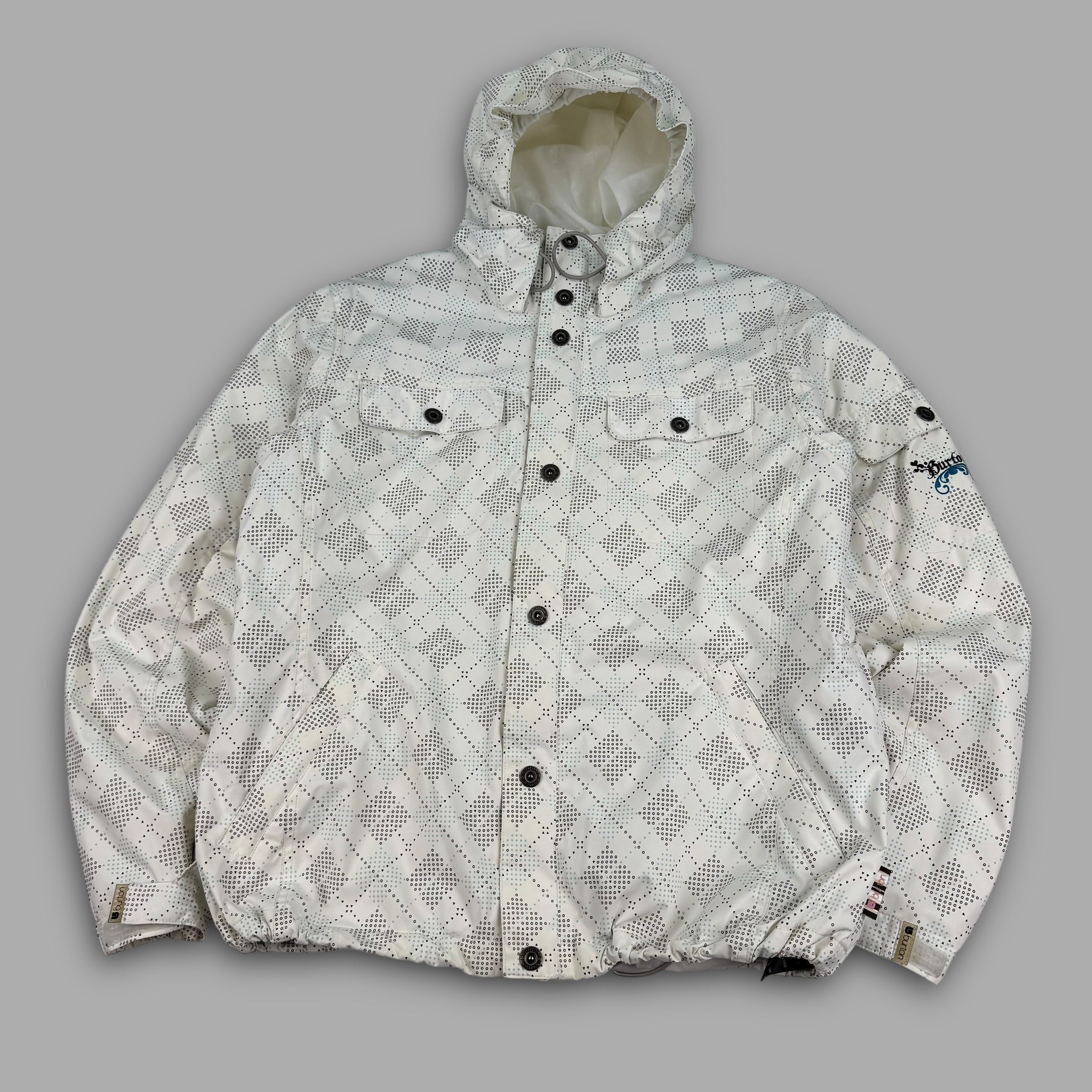 Burton 2000's technical vented monogram plaid ski jacket (L) wms