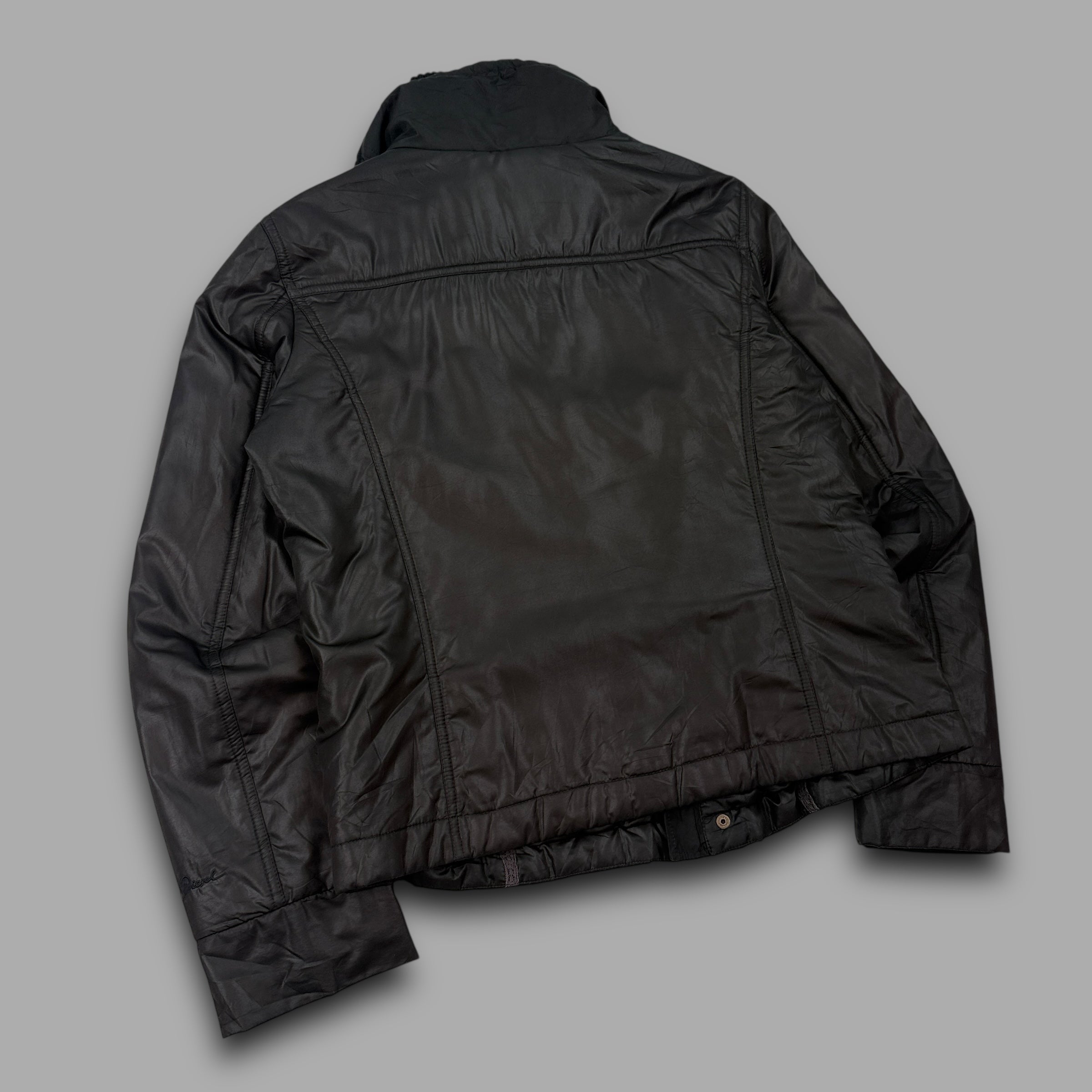 Diesel 2000's technical asymmetrical zip coat (L) wms