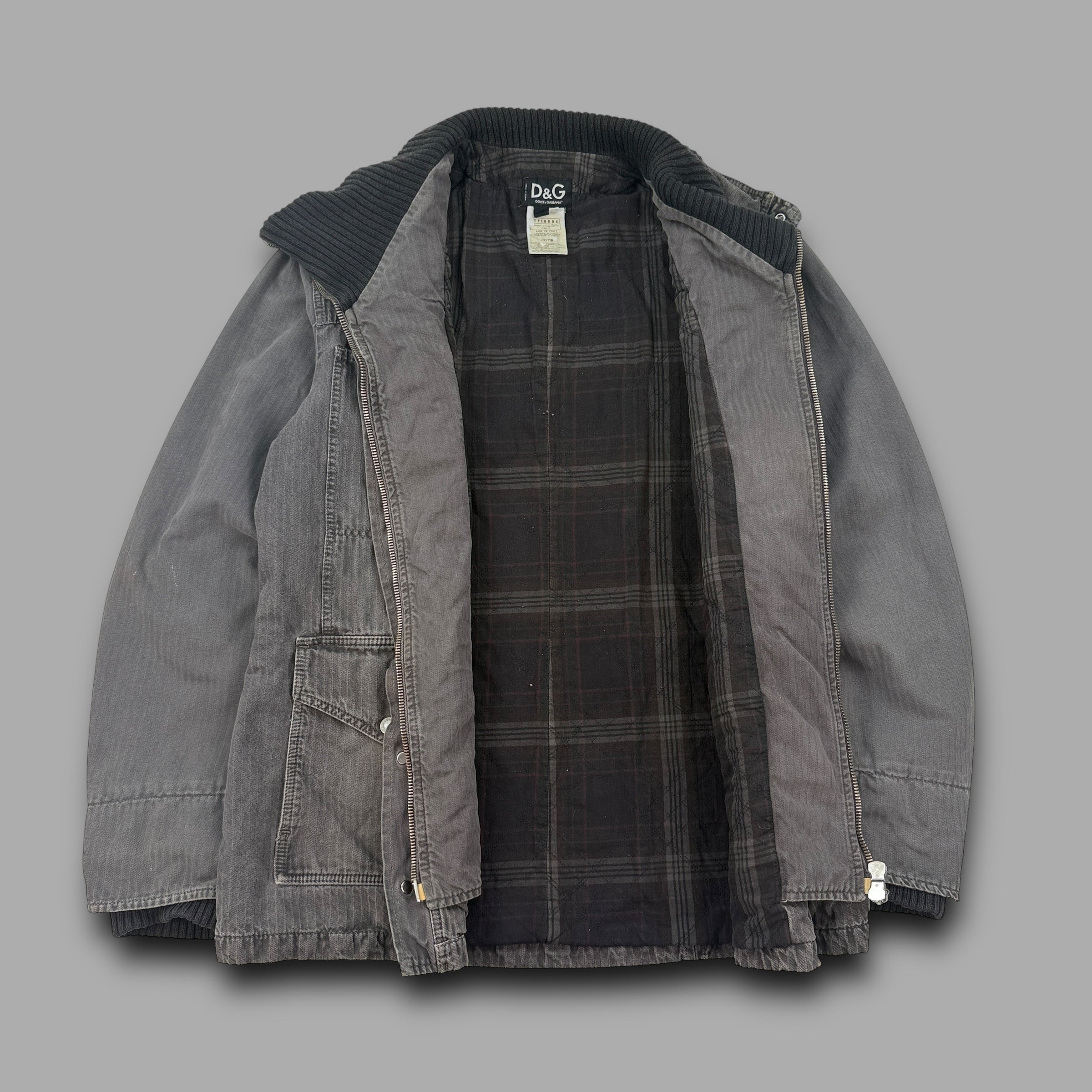 Dolce & Gabbana 2000's multi-pocket dual closure jacket (L)