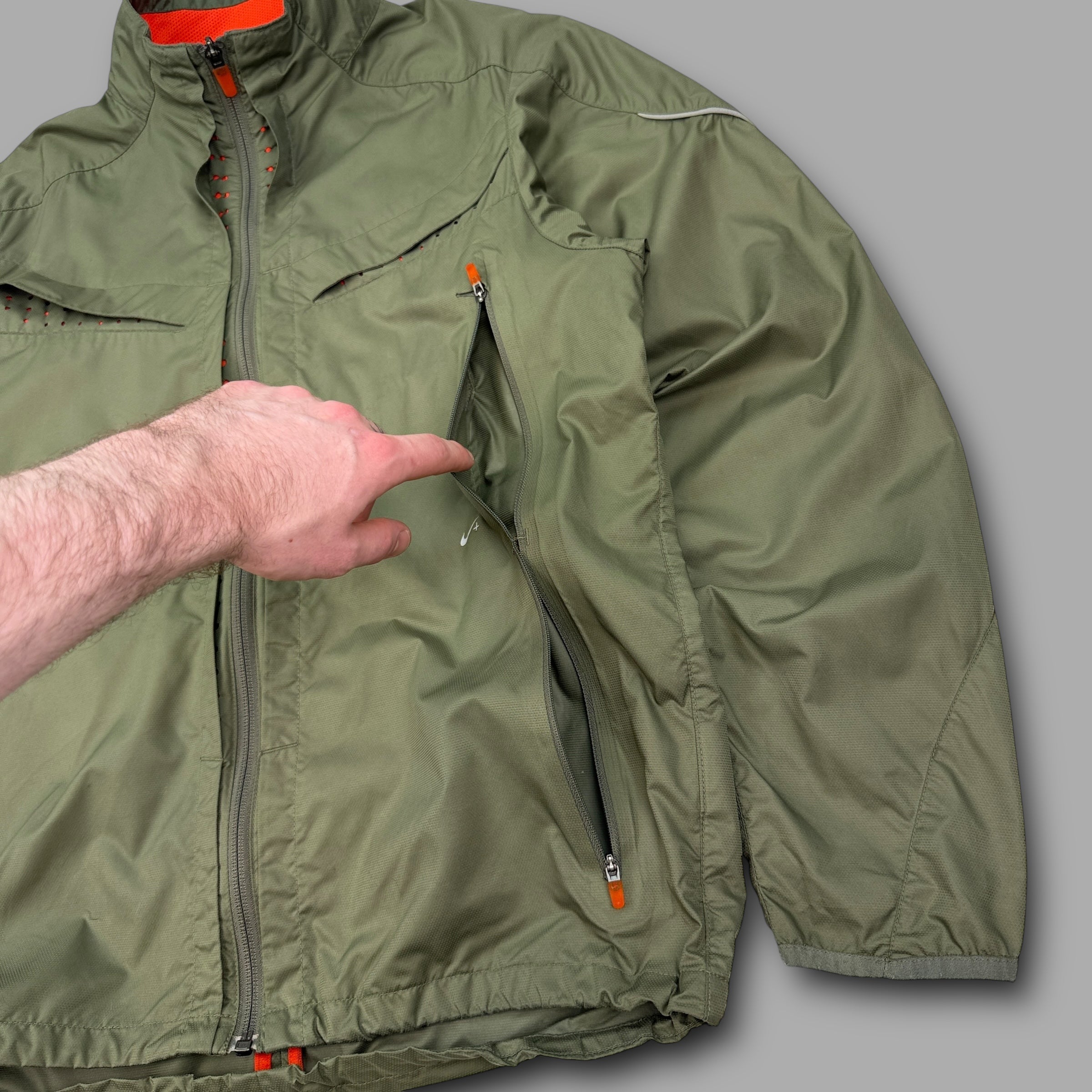 Nike fit+ 2000's technical vented panelled track jacket (S)