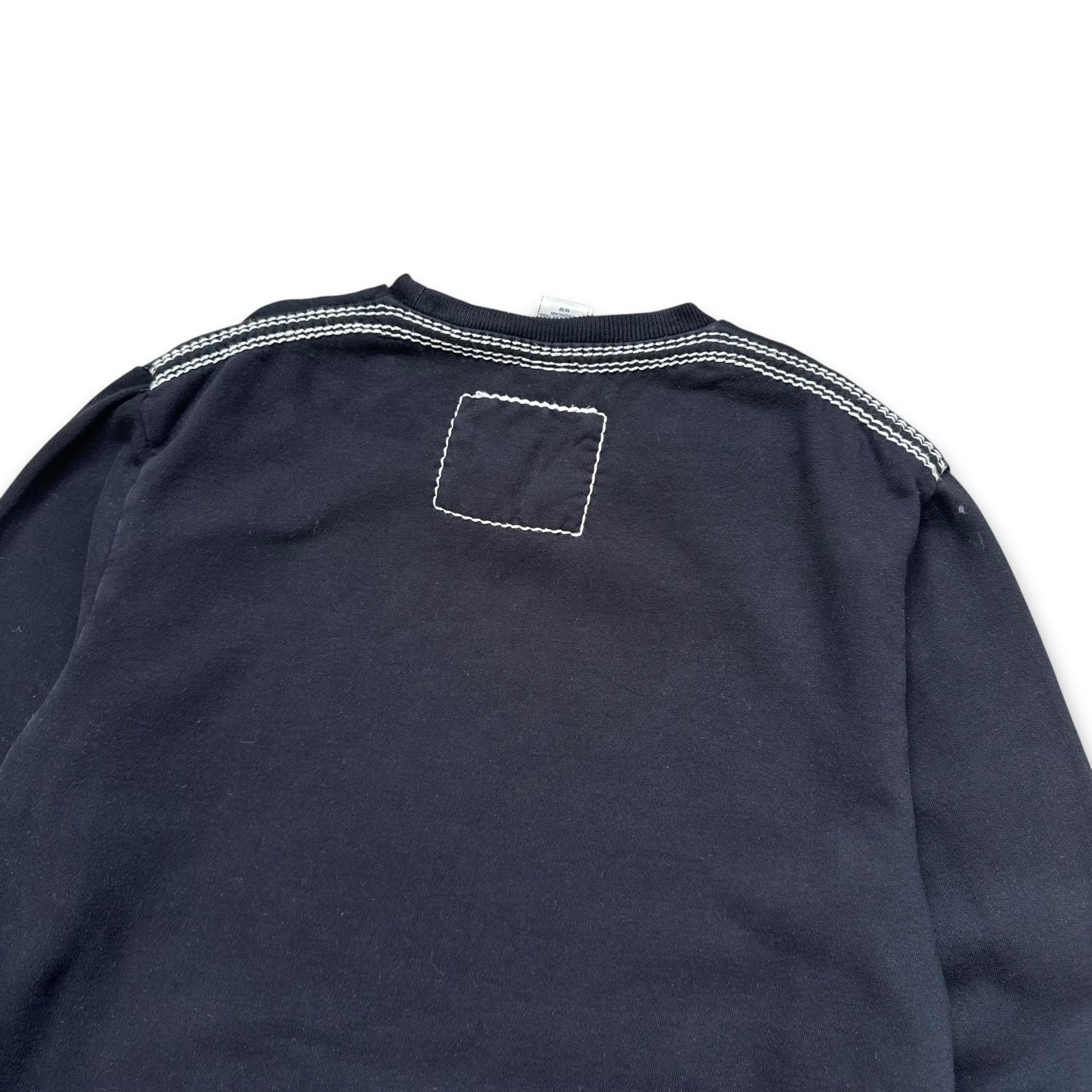 True religion 2000's contrast triple stitch pullover sweatshirt (M)