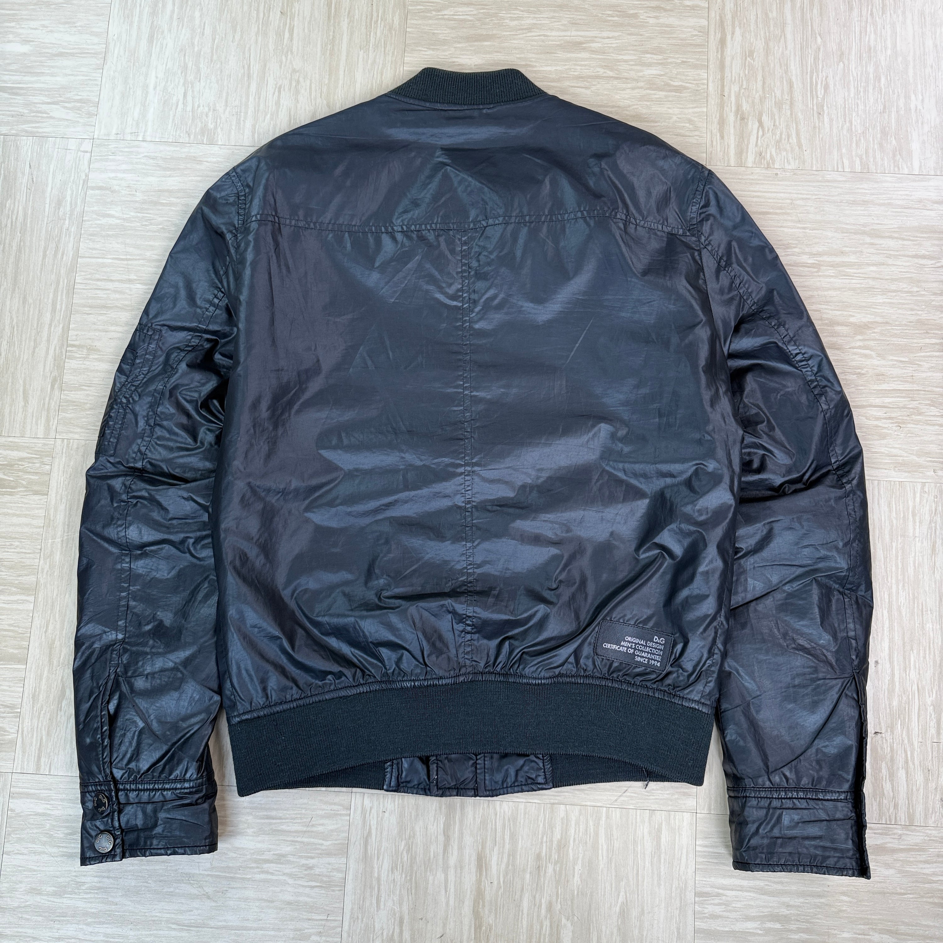 Dolce & gabbana 2000's zip up shimmer bomber jacket (S)