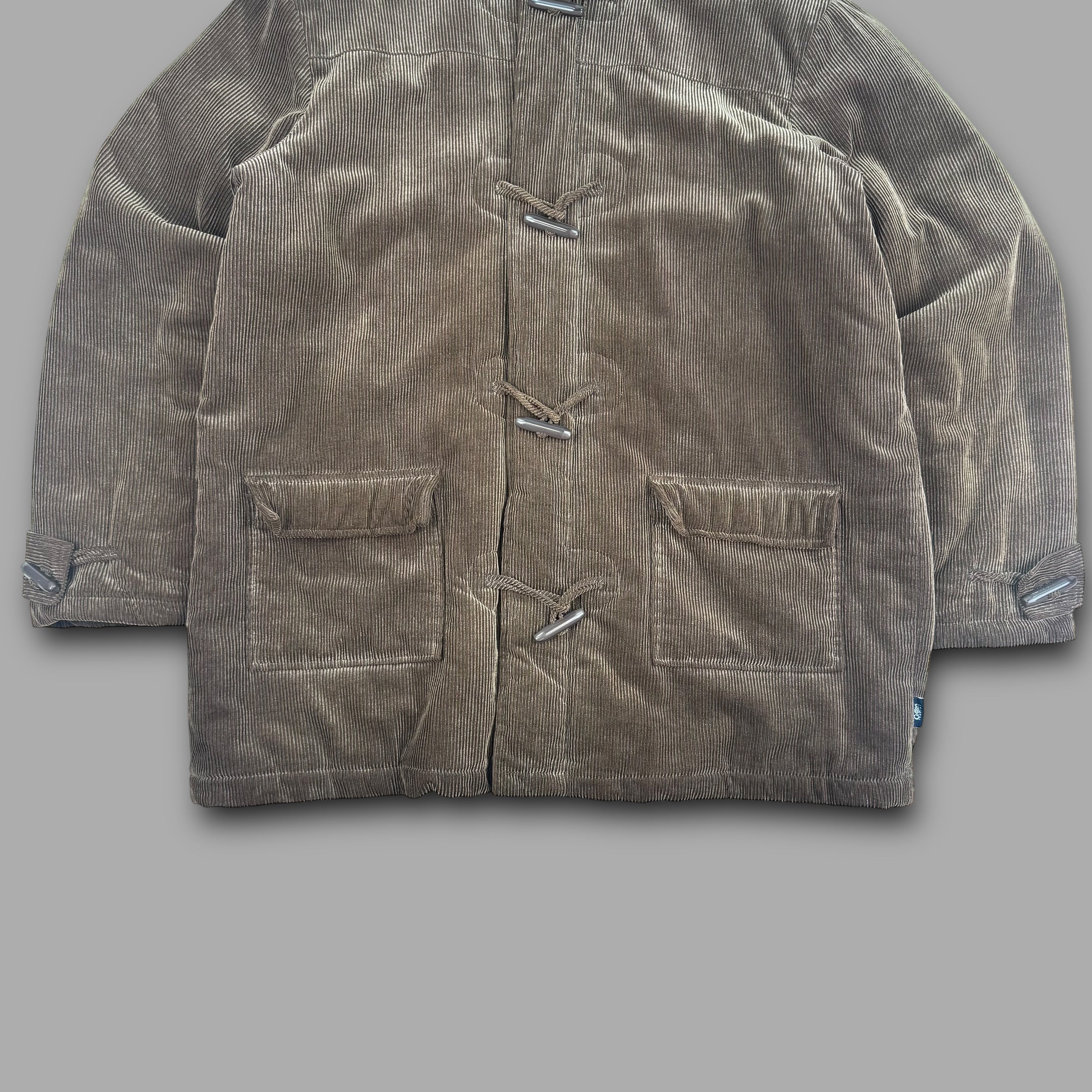 Cotton traders 2000's corduroy dual-pocket duffle coat (XL+)