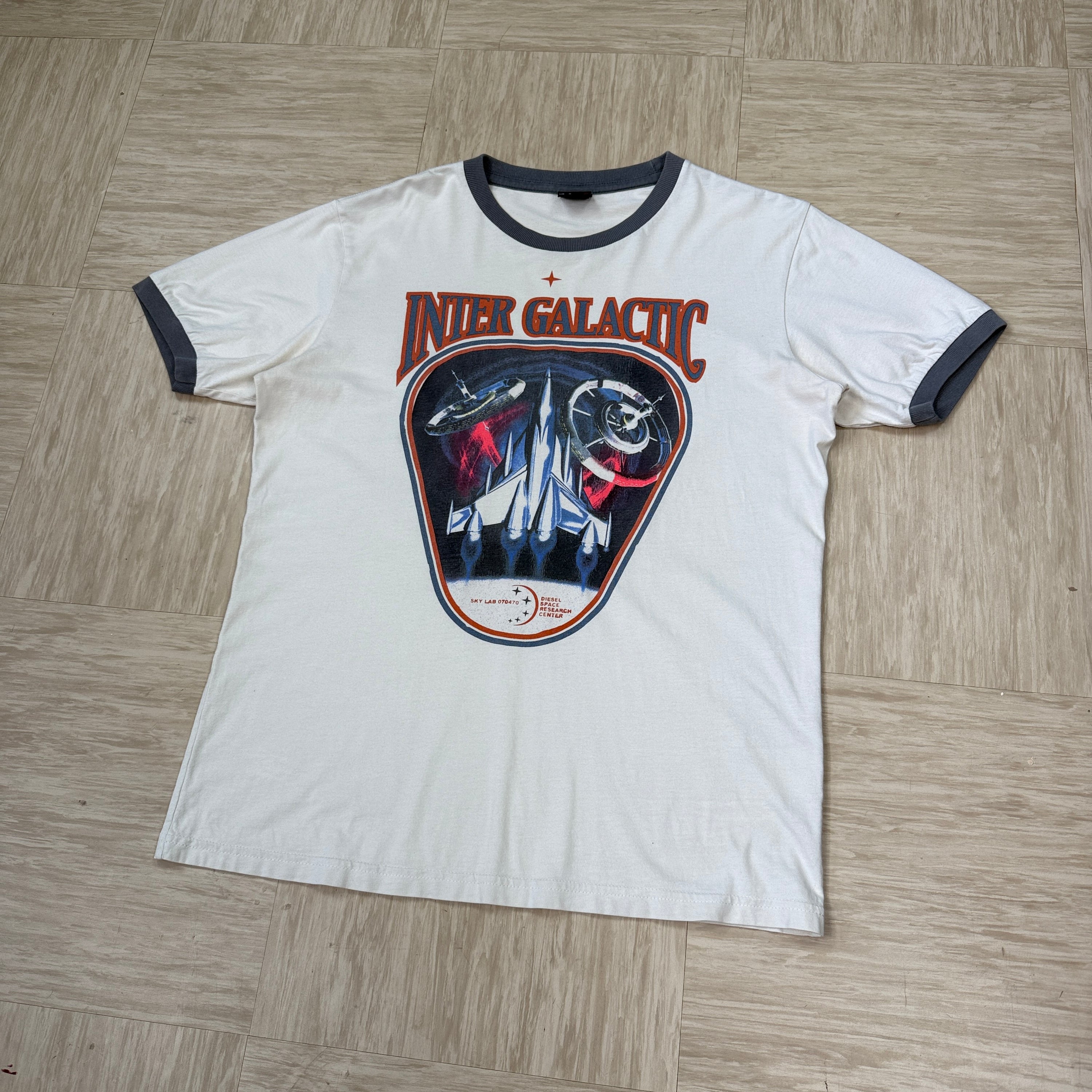 Diesel 2000's inter galactic graphic ringer tee (M)
