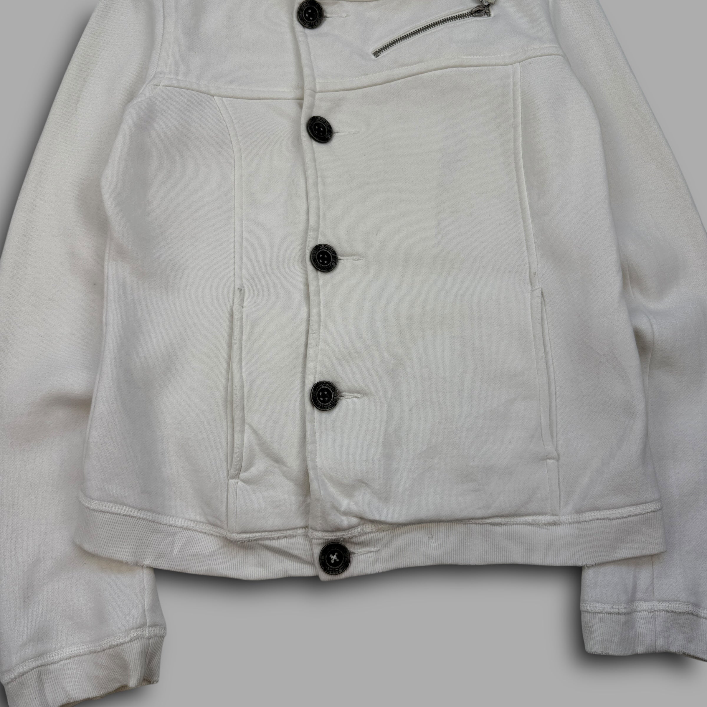 Diesel 2000’s asymmetrical button-up cotton jacket (M)