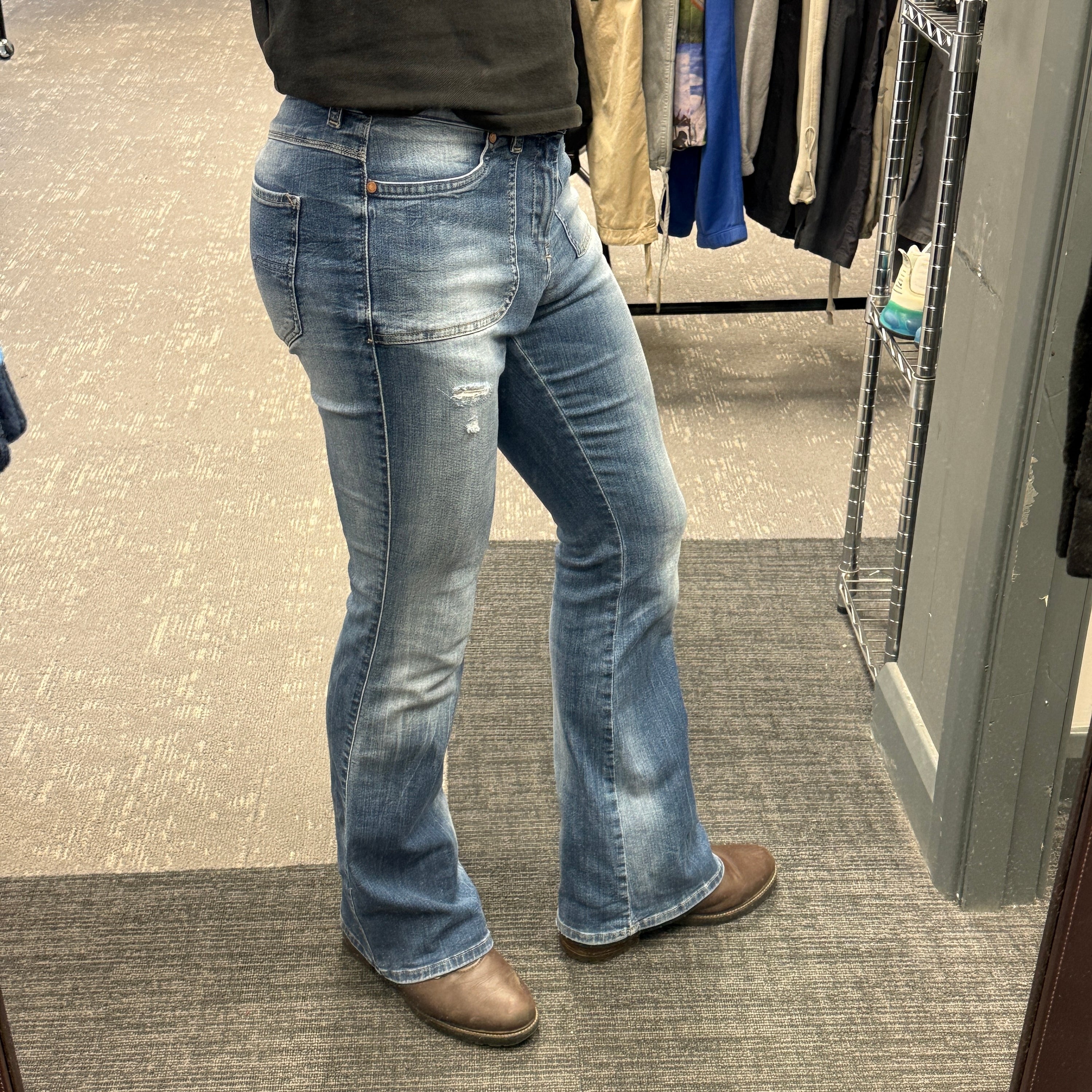 Diesel 2000's slim bootcut stretch washed denim jeans (M) wms