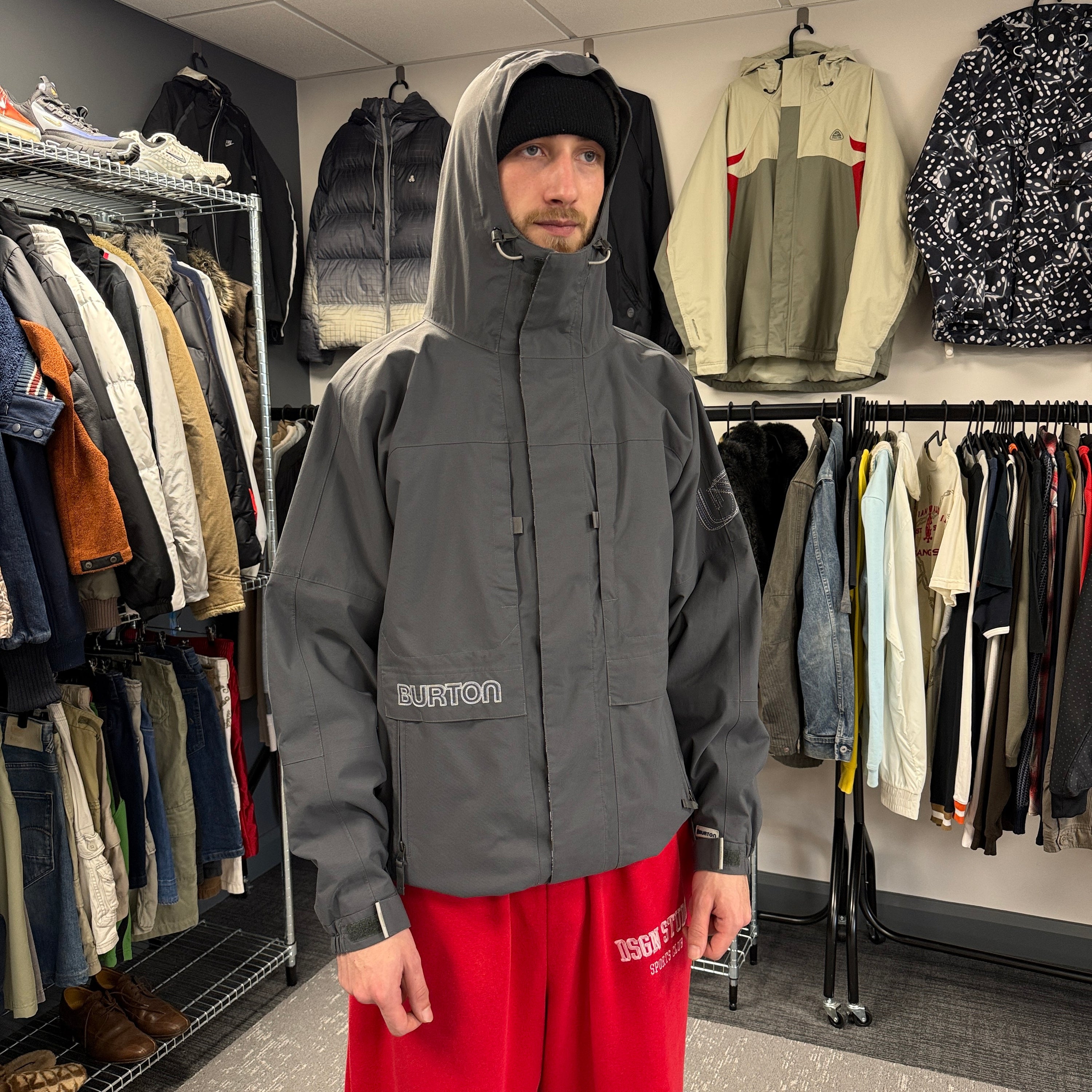 Burton 2000's technical multi-pocket softshell ski jacket (M-L)