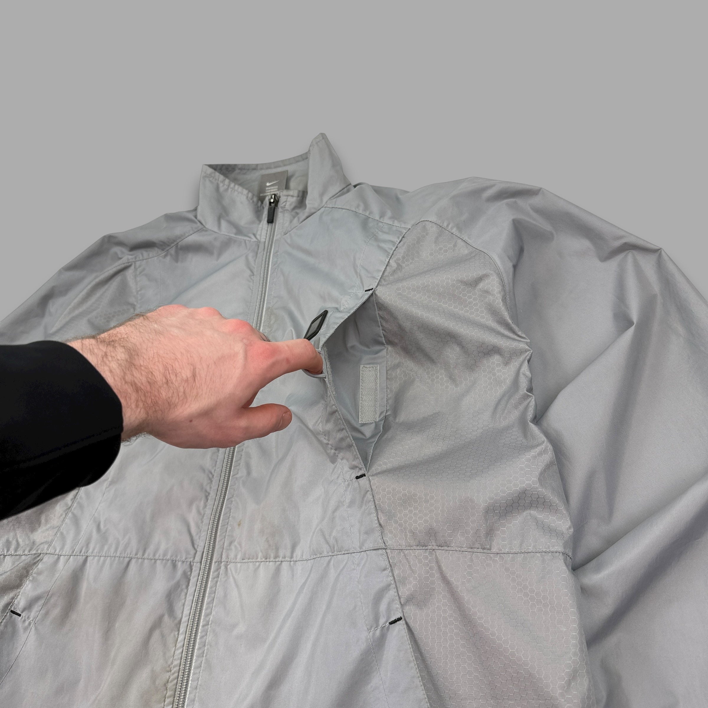 Nike 2000's technical panelled multi-pocket track jacket (M)