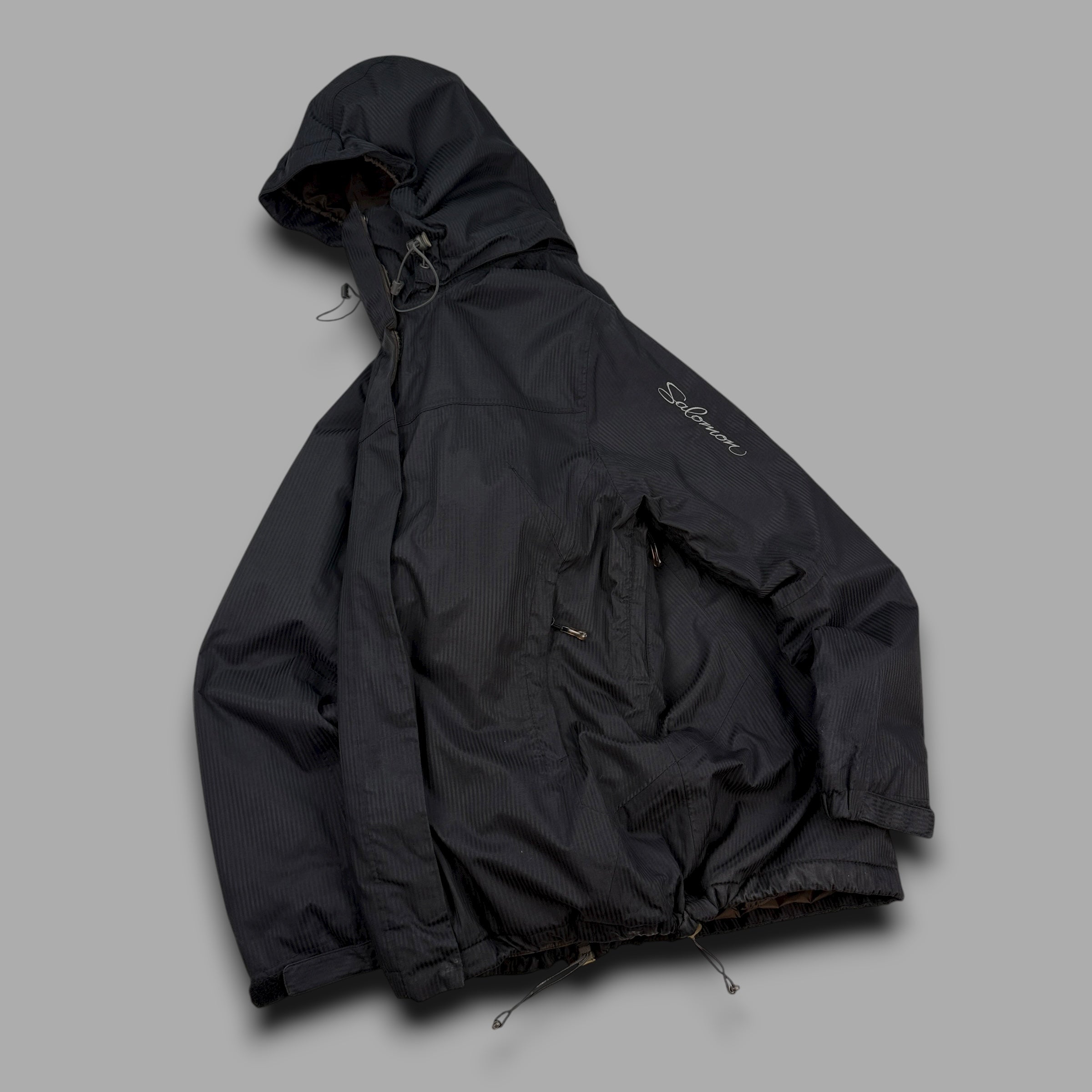 Salomon 2009 technical pinstripe multi-pocket vented ski jacket (XL) wms