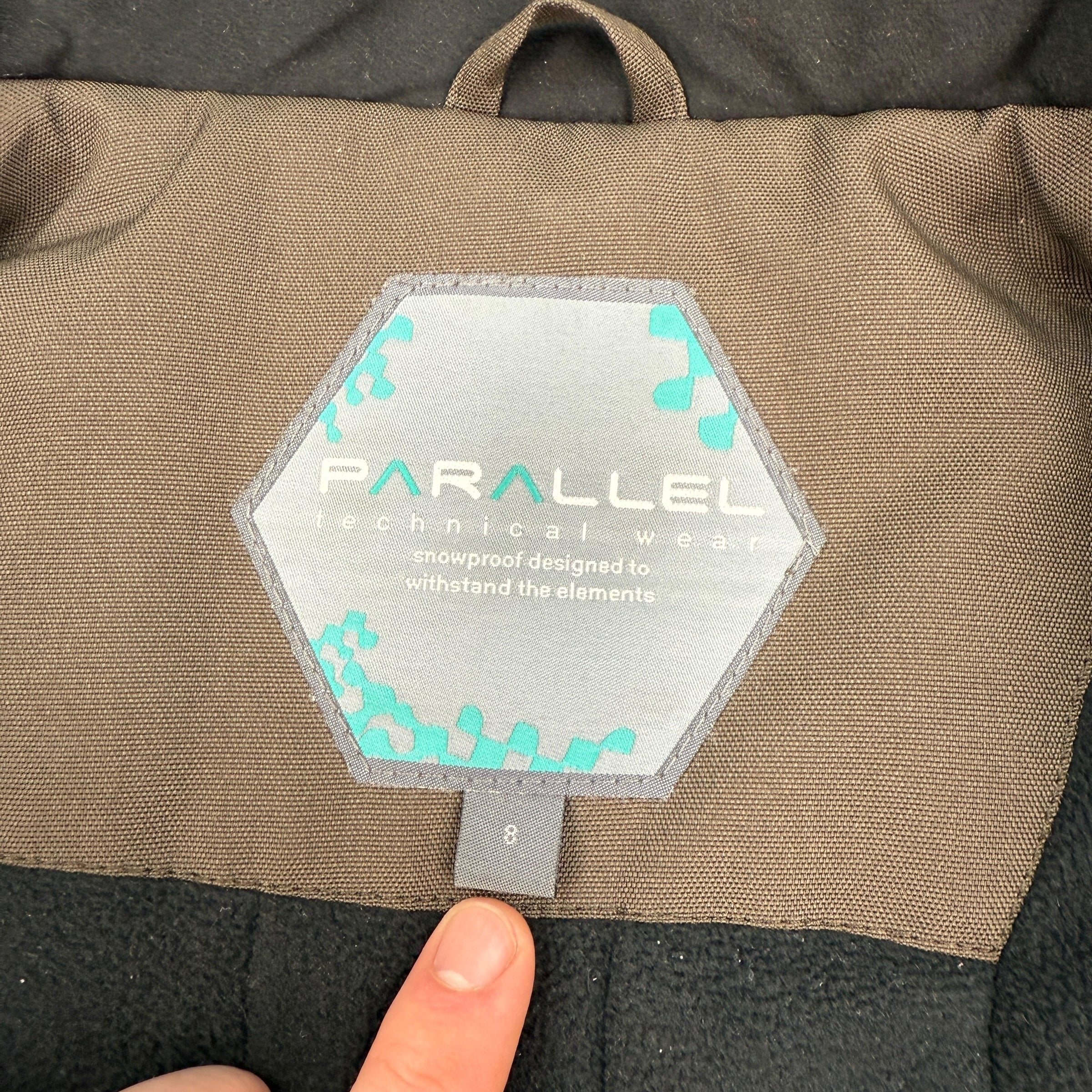 Parallel technical ski jacket with contrast panelling (S) wms