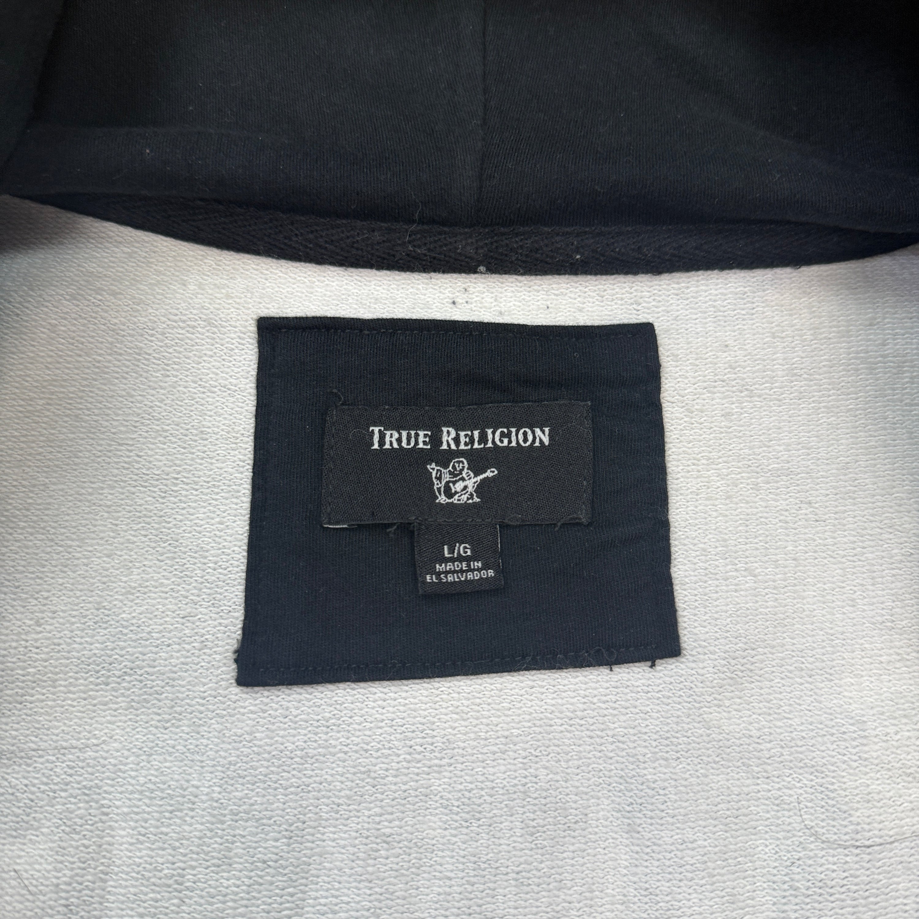 True religion 2000's zip up graphic camo print hoodie (L)