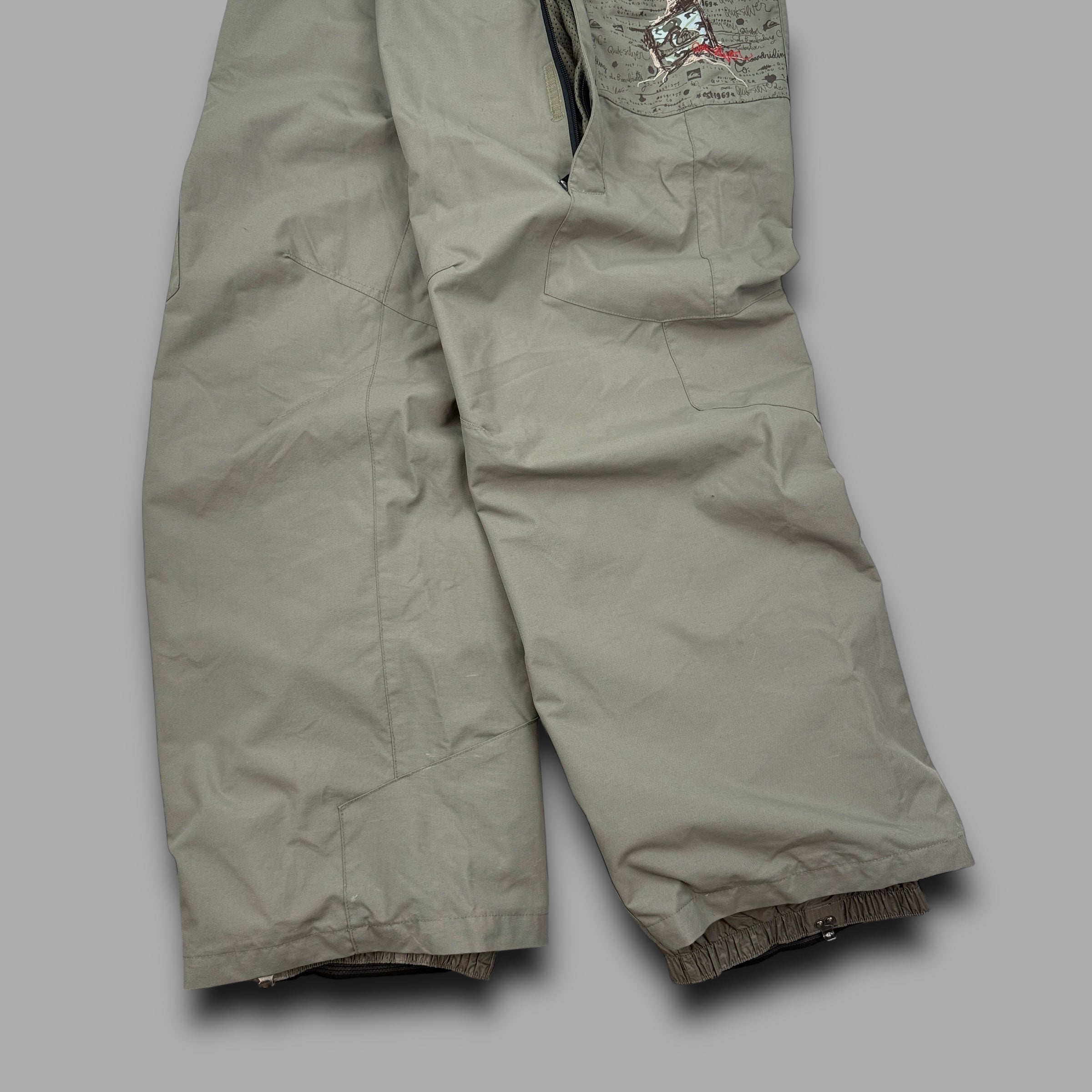 Quiksilver x-series 2000's technical baggy ski sallopettes (L)