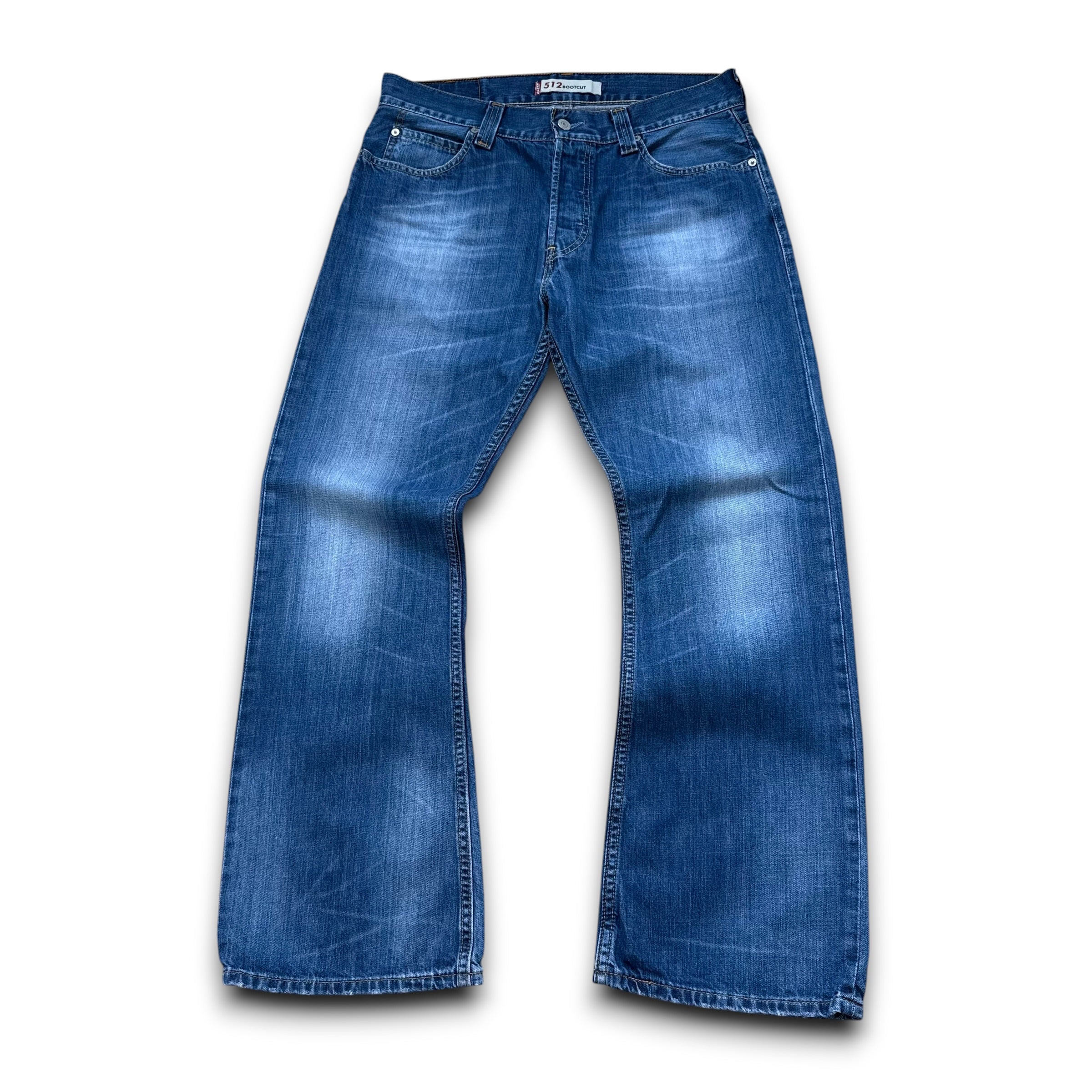 Levi's 512 2000's worn faded and washed denim bootcut jeans (S-M)