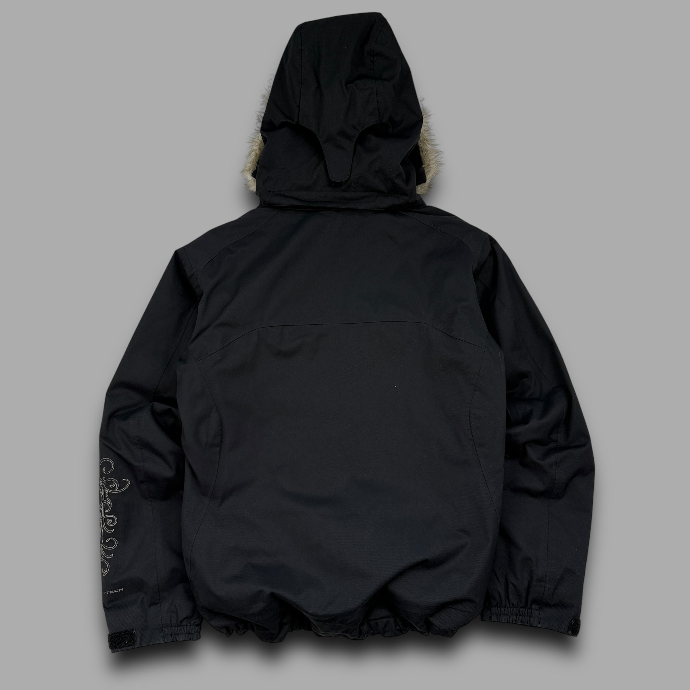 Columbia titanium 2000's technical fur hood waterproof shell jacket (M) wms