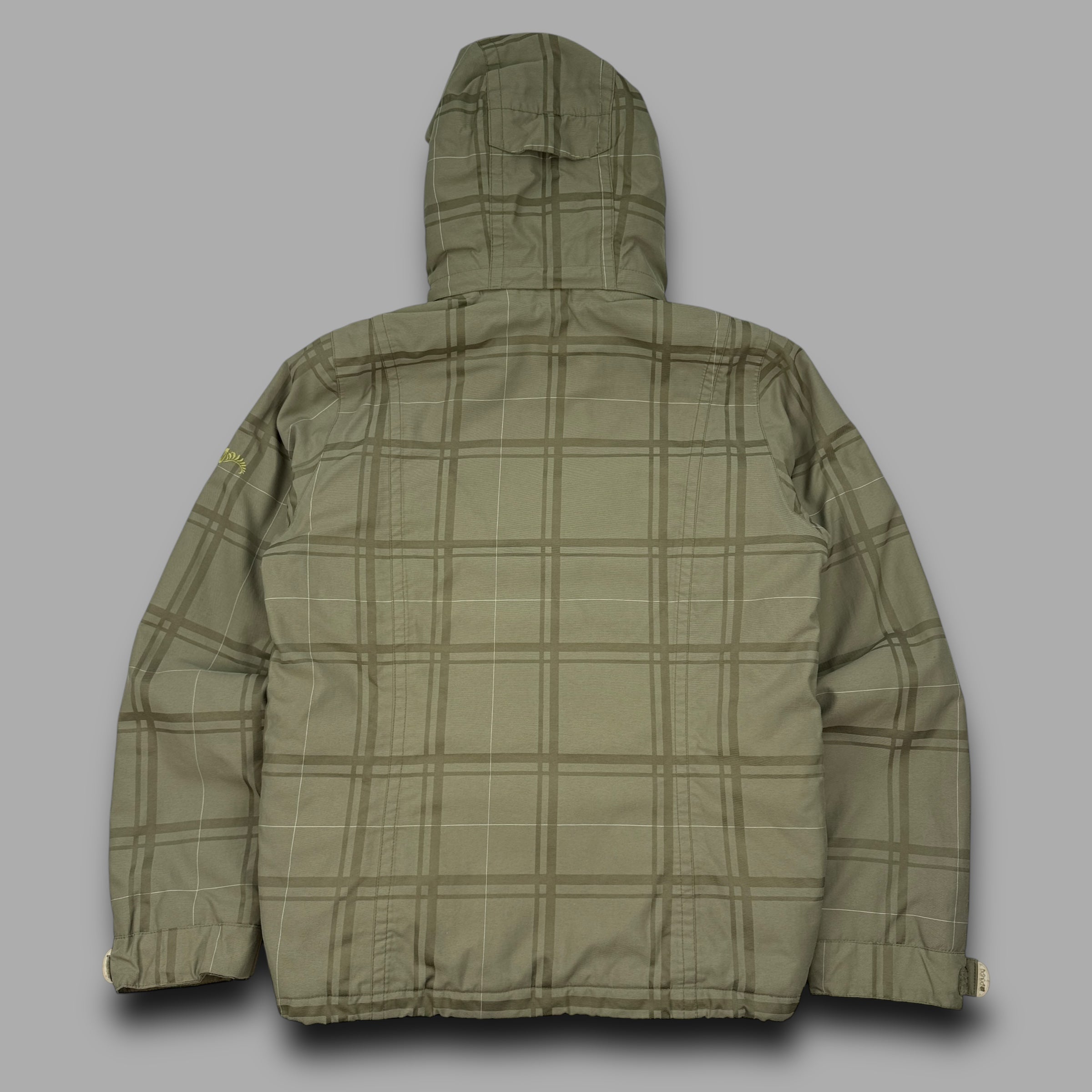 Burton 2000's technical plaid magnetic closure softshell ski jacket (S)