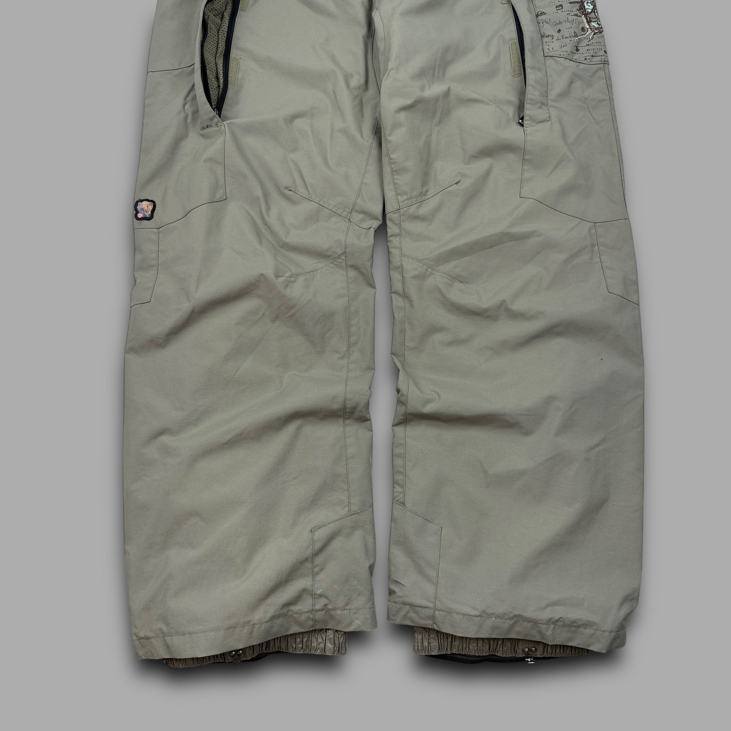 Quiksilver x-series 2000's technical baggy ski sallopettes (L)