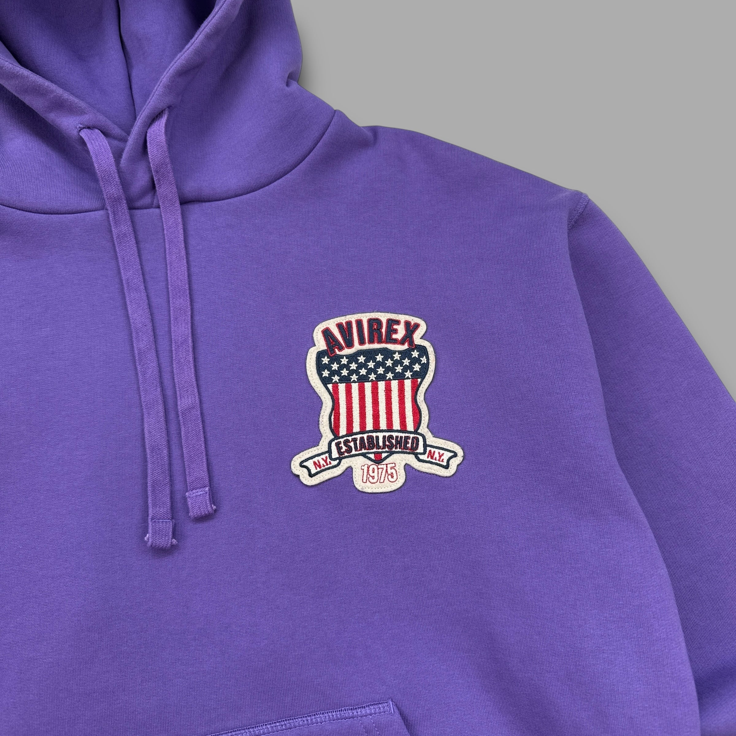 Avirex 2000's graphic embroidered sample hoodie (M)