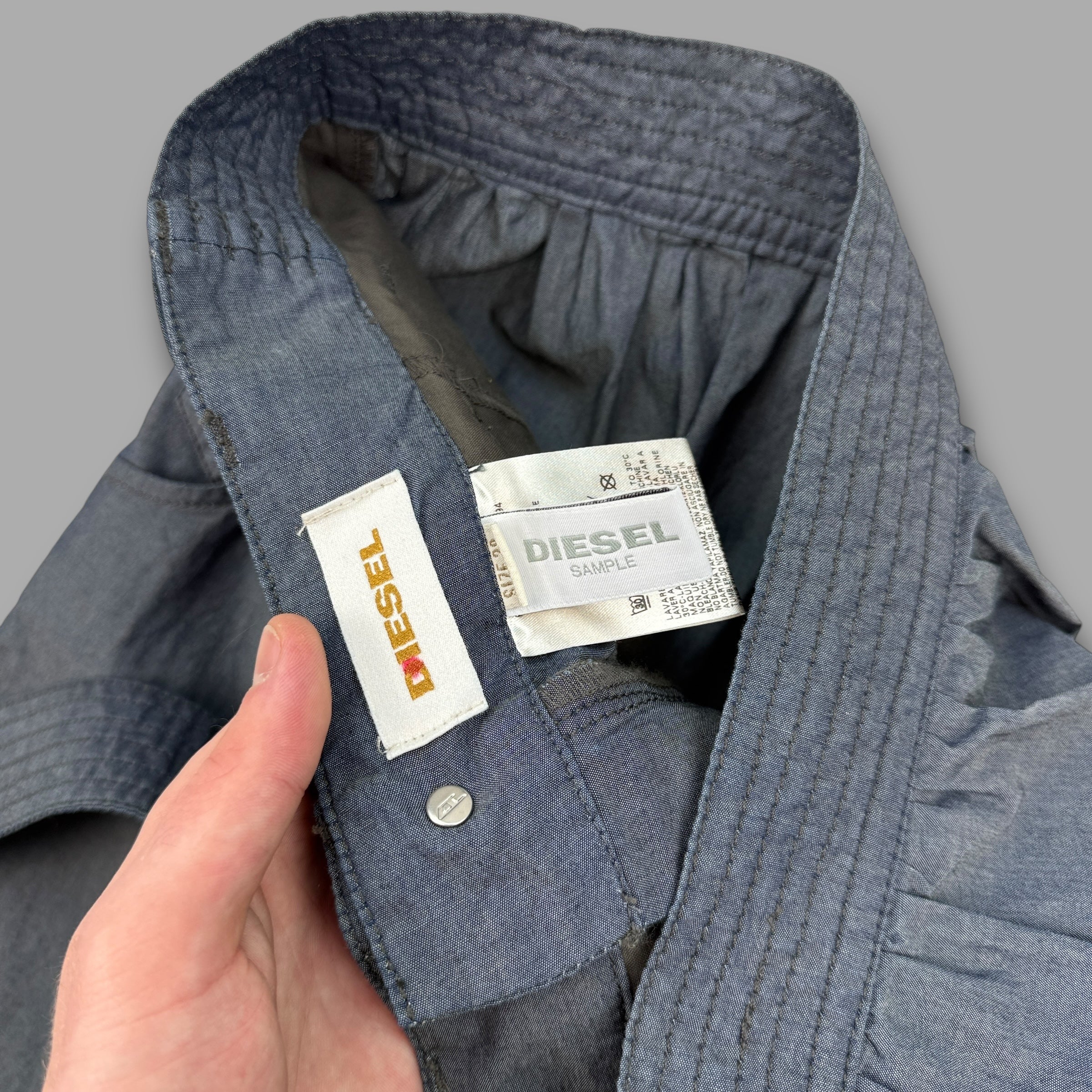 Diesel 2000s belted pocketed A-line skirt (XS) wms