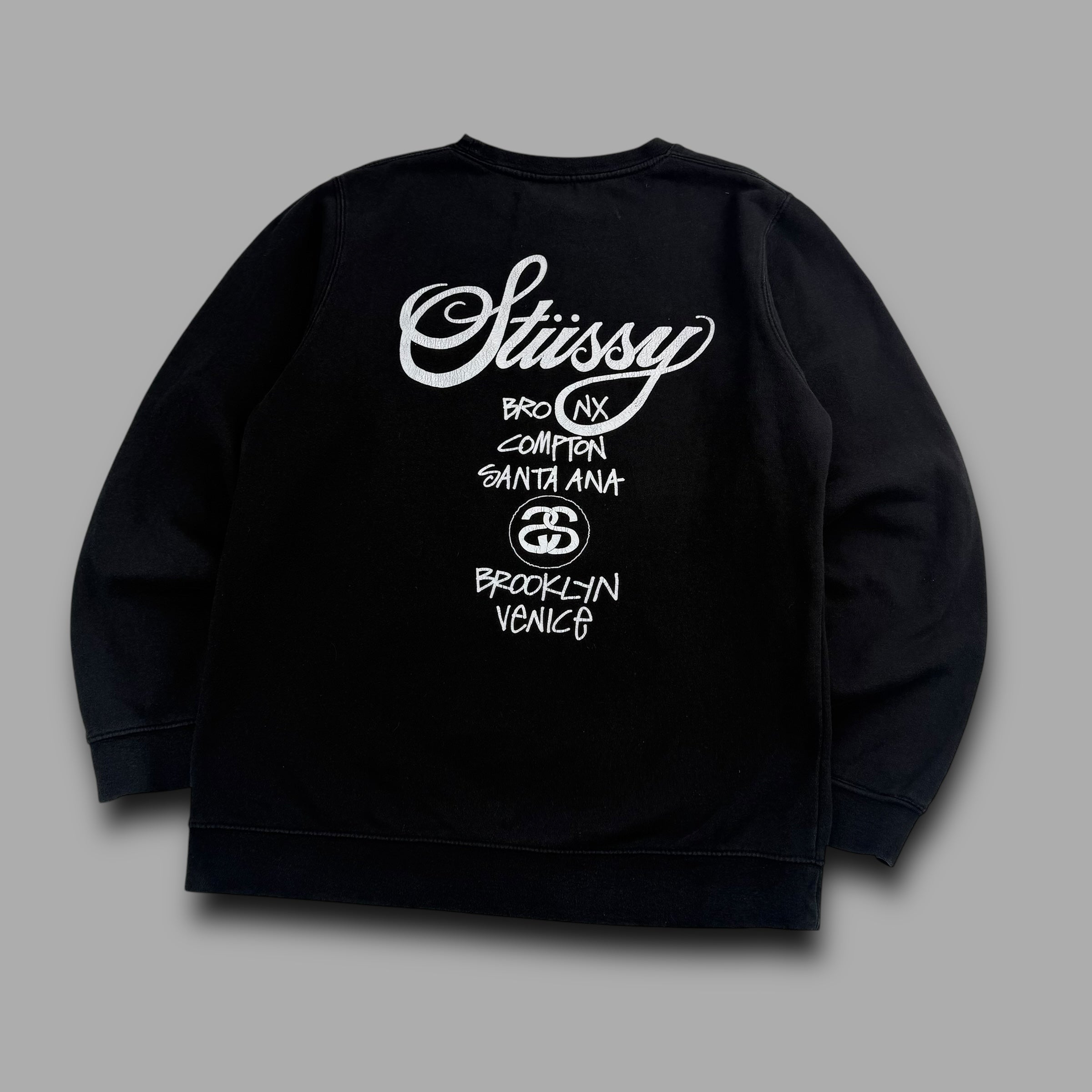 Stussy 2000's graphic spellout sweatshirt (L)