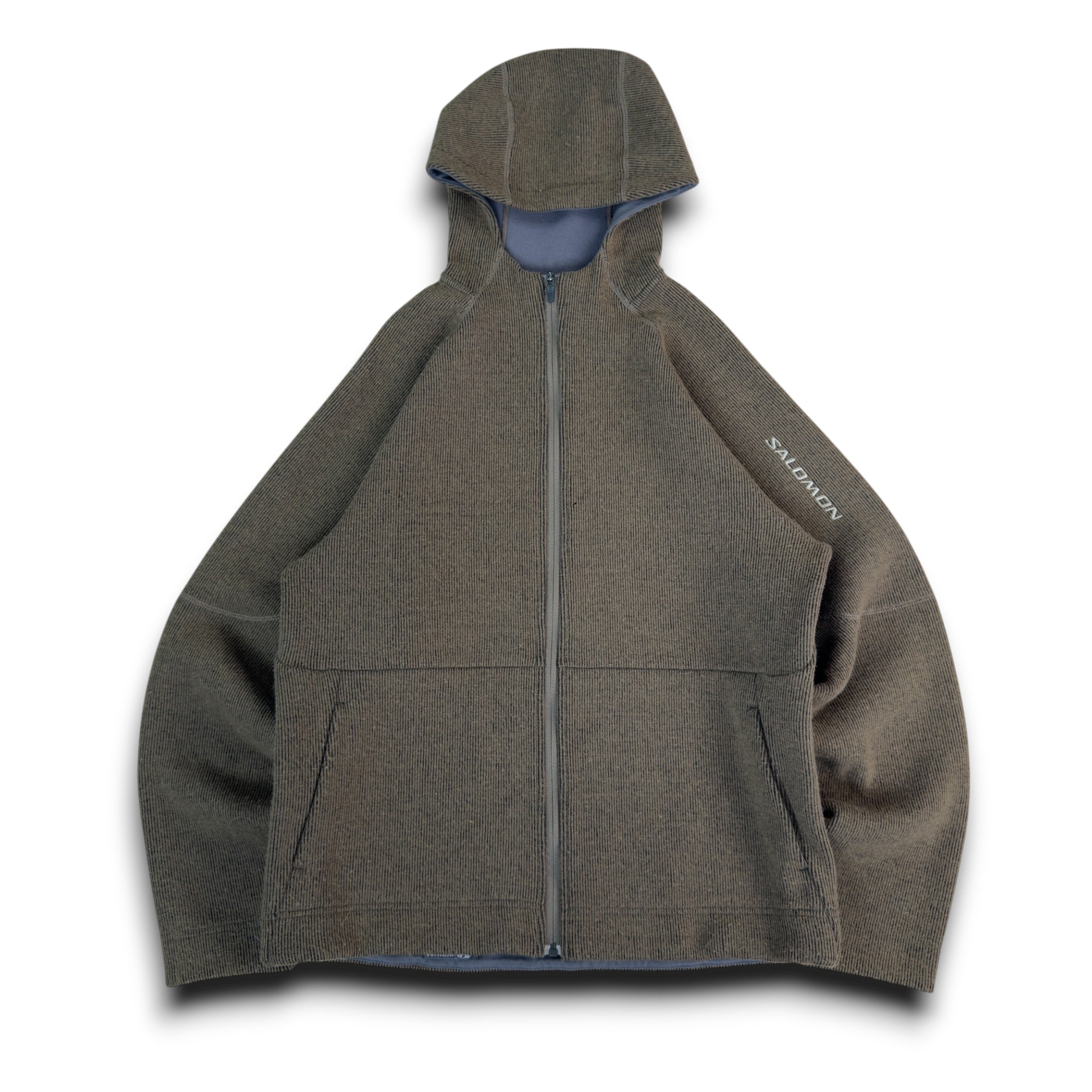 Salomon 2006 technical panelled zip up ribbed hoodie (M)