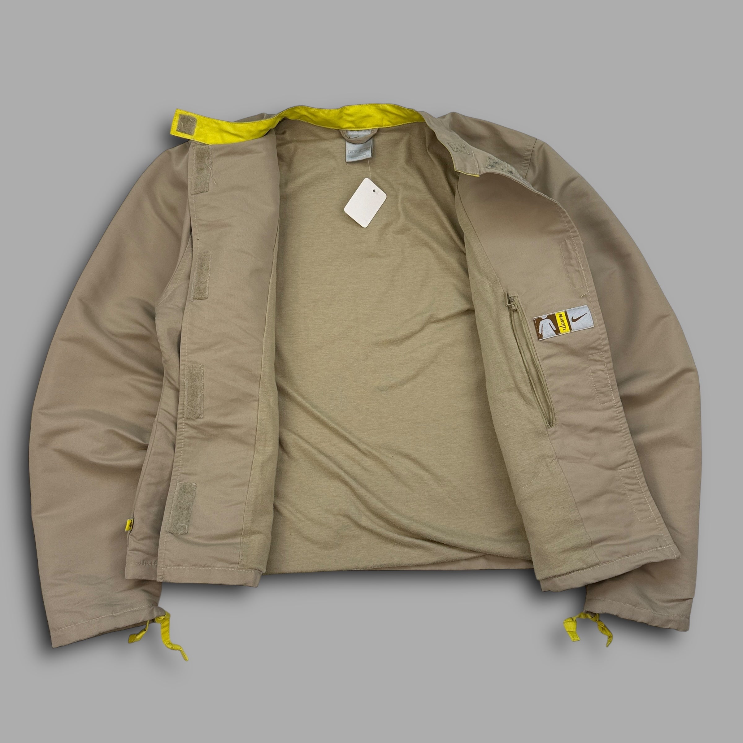 Nike 2000's technical asymmetrical velcro closure coach jacket (XS-S)