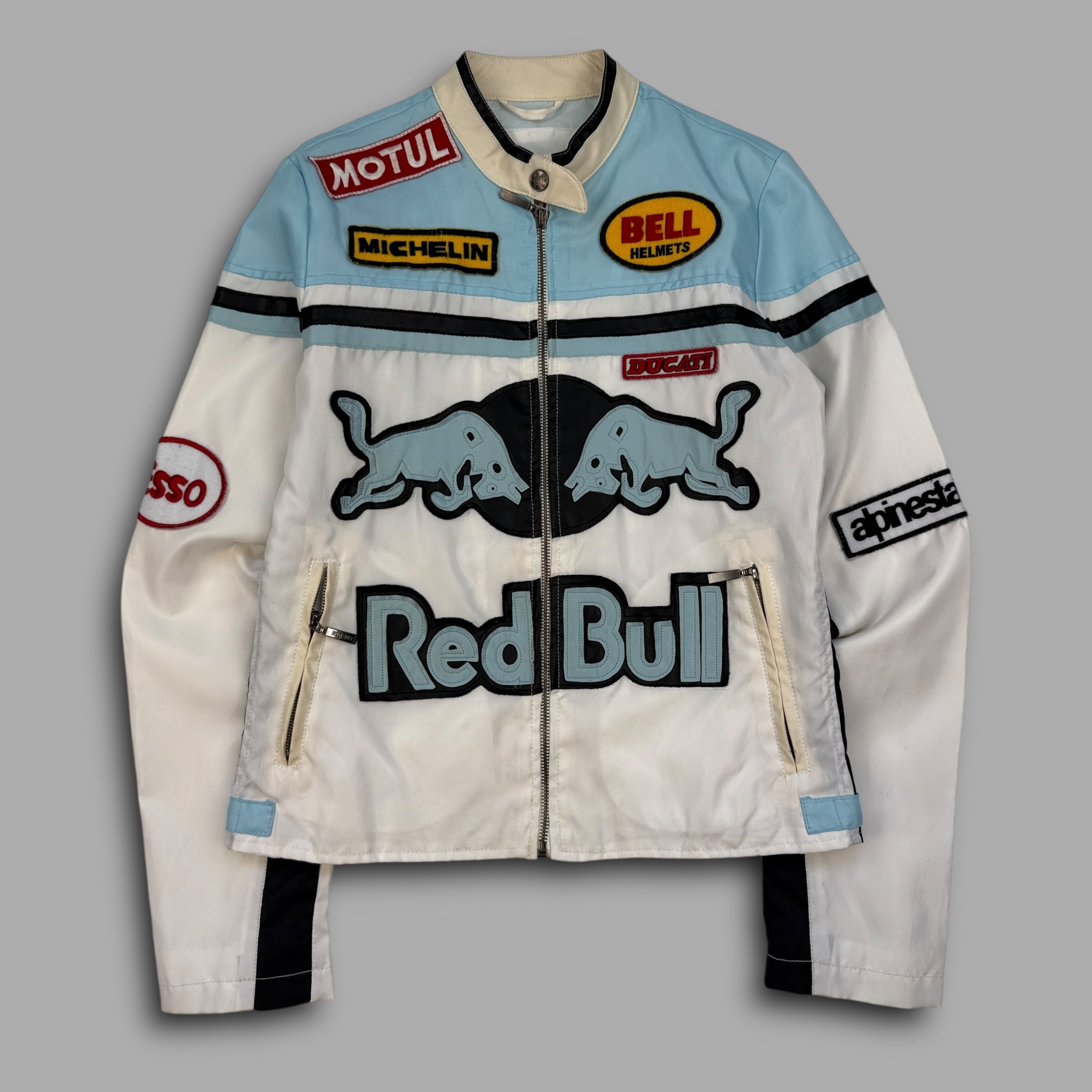 Redbull 2000's lightweight zip-up biker jacket (S)