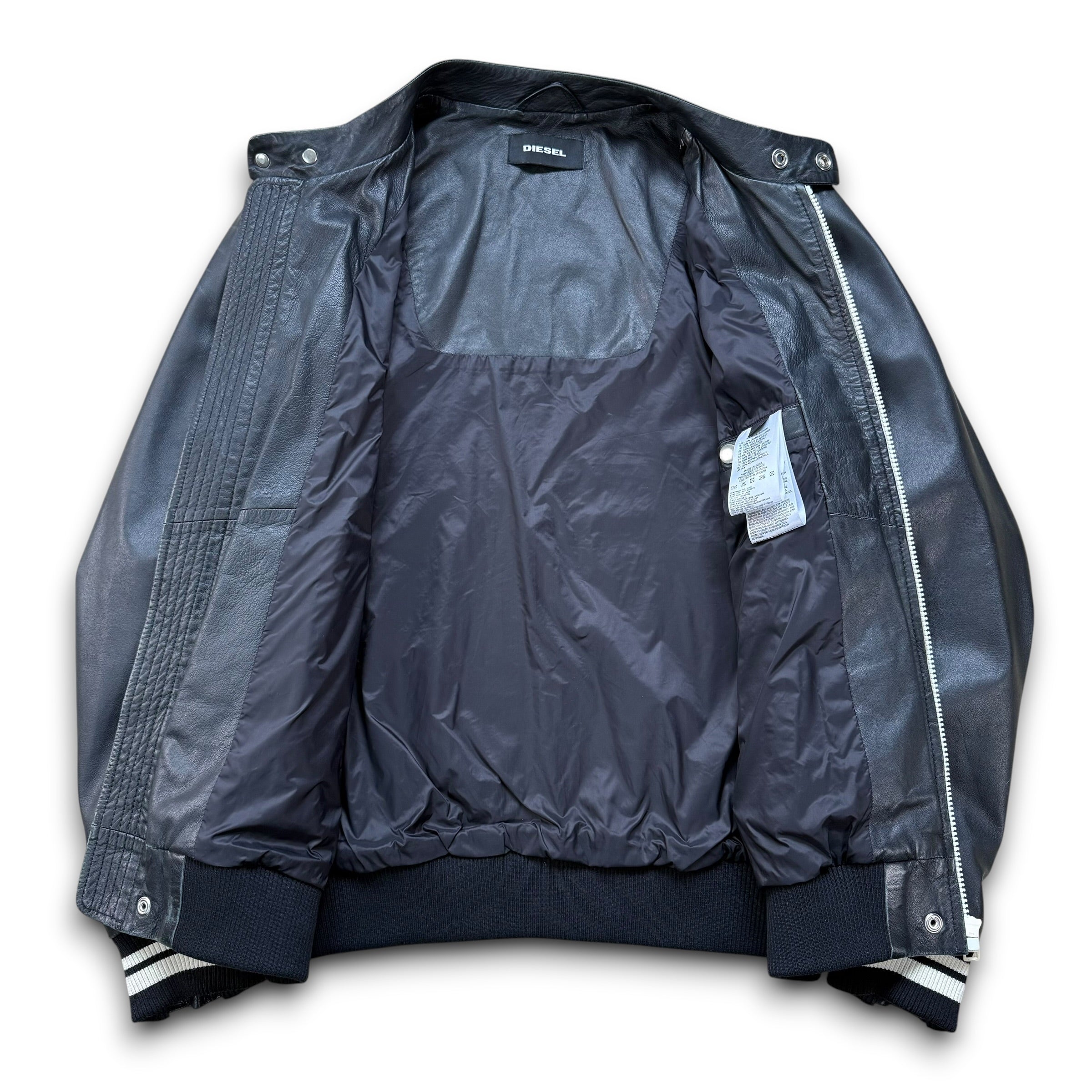 Diesel 2000's lamb skin leather zip up jacket (S)