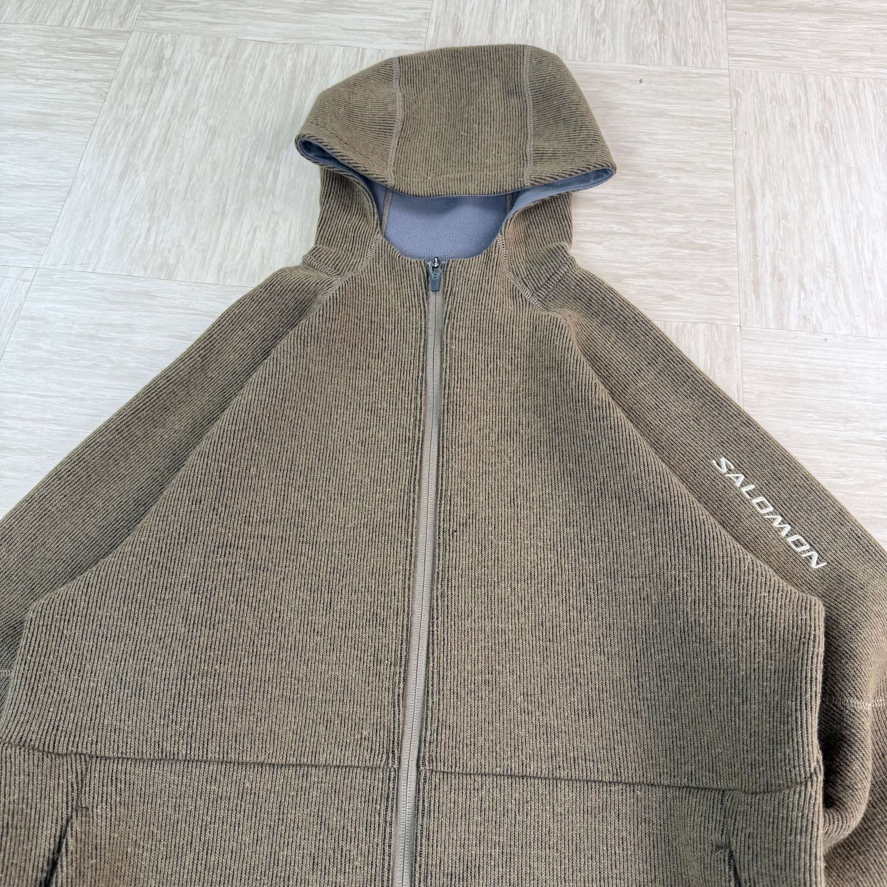 Salomon 2006 technical panelled zip up ribbed hoodie (M)