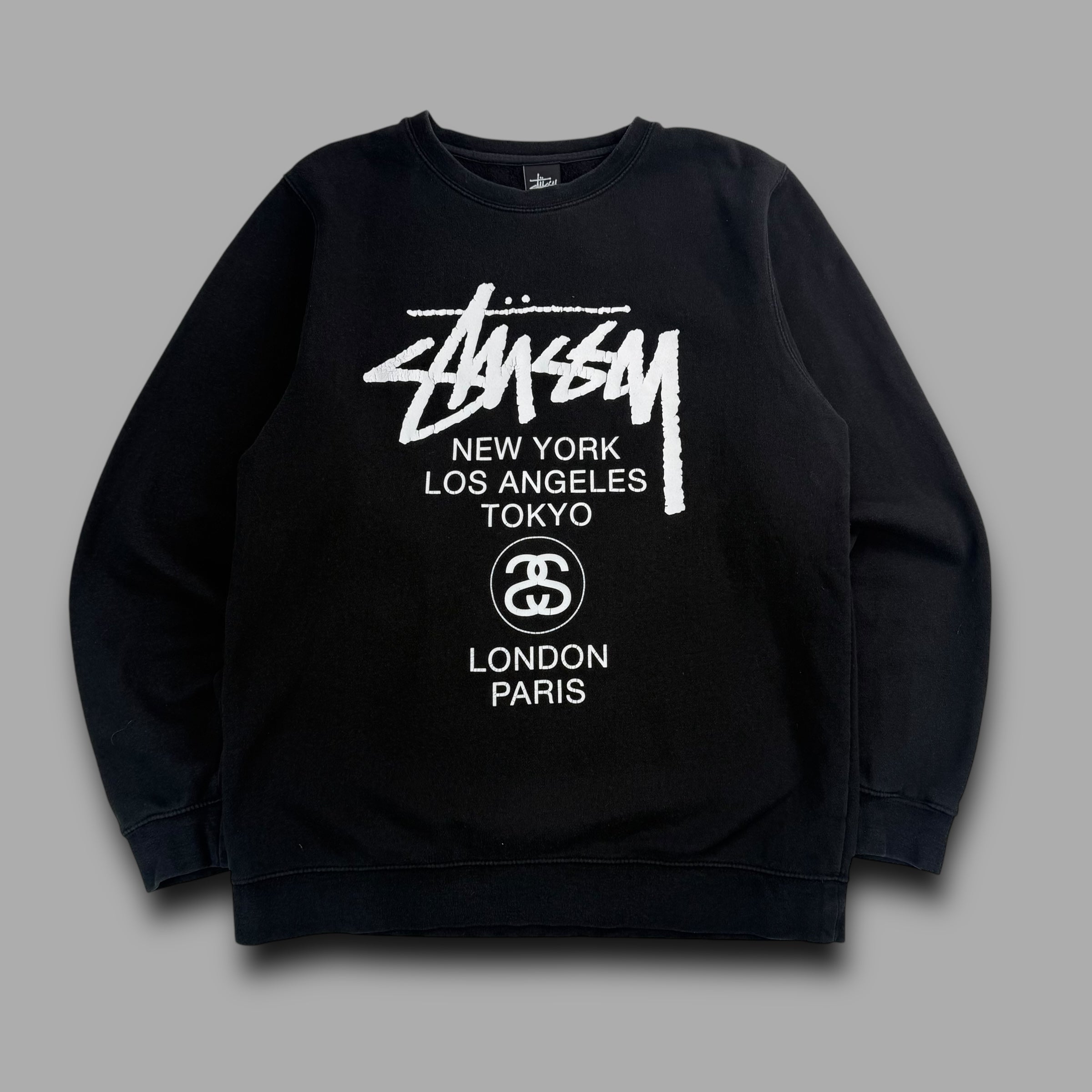 Stussy 2000's graphic spellout sweatshirt (L)