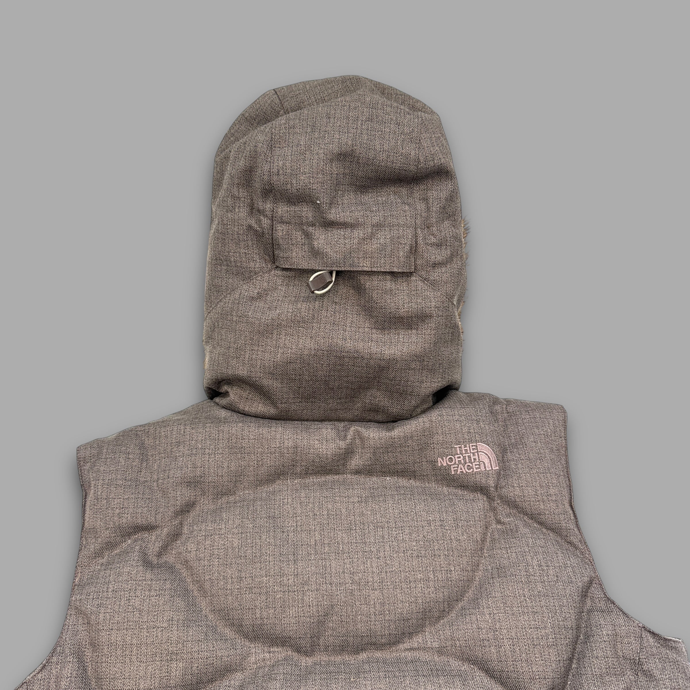 The north face 2007 prodigy technical fur hood downfilled gilet (M) wms