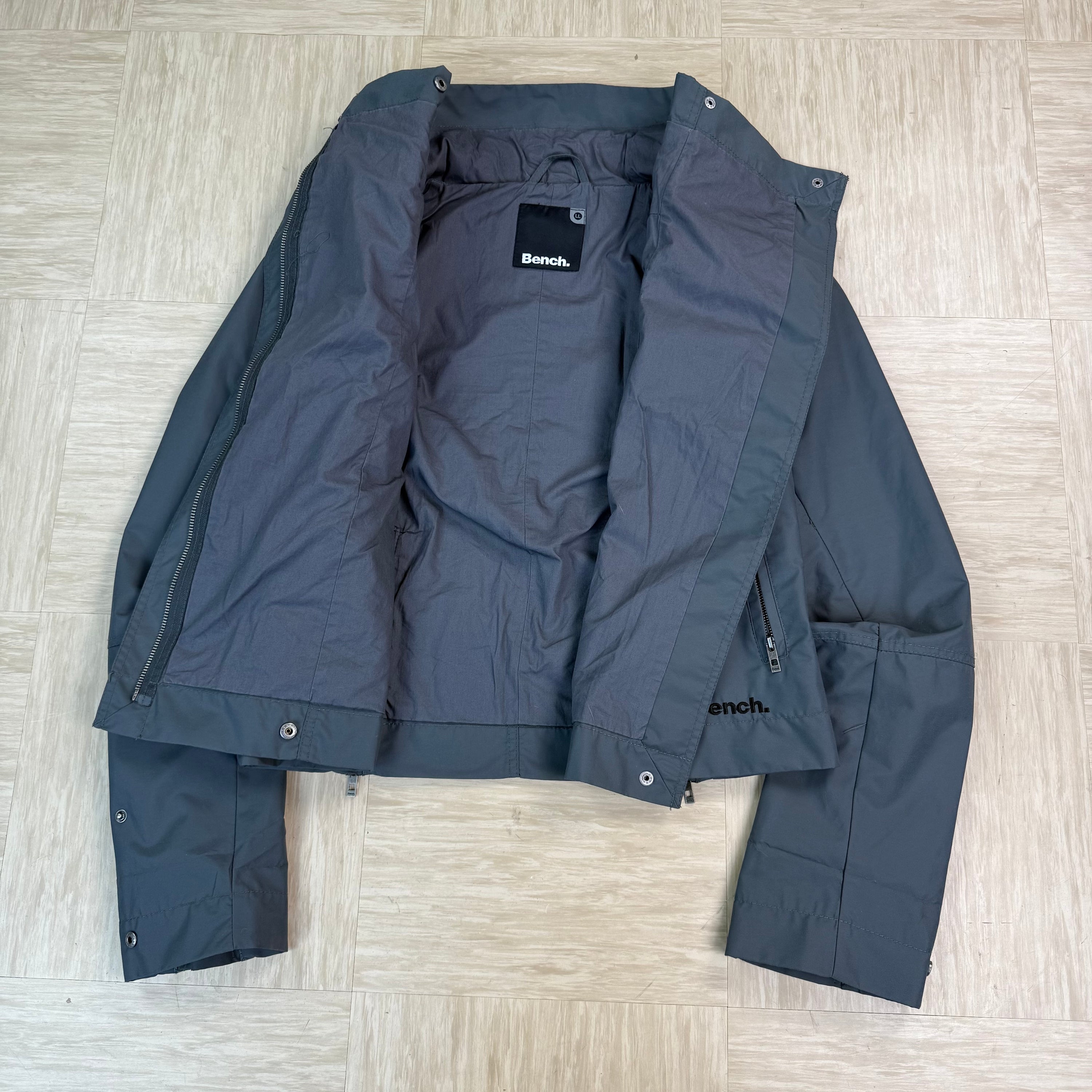 Bench 2000's technical nylon asymmetrical zip high collar jacket (S)