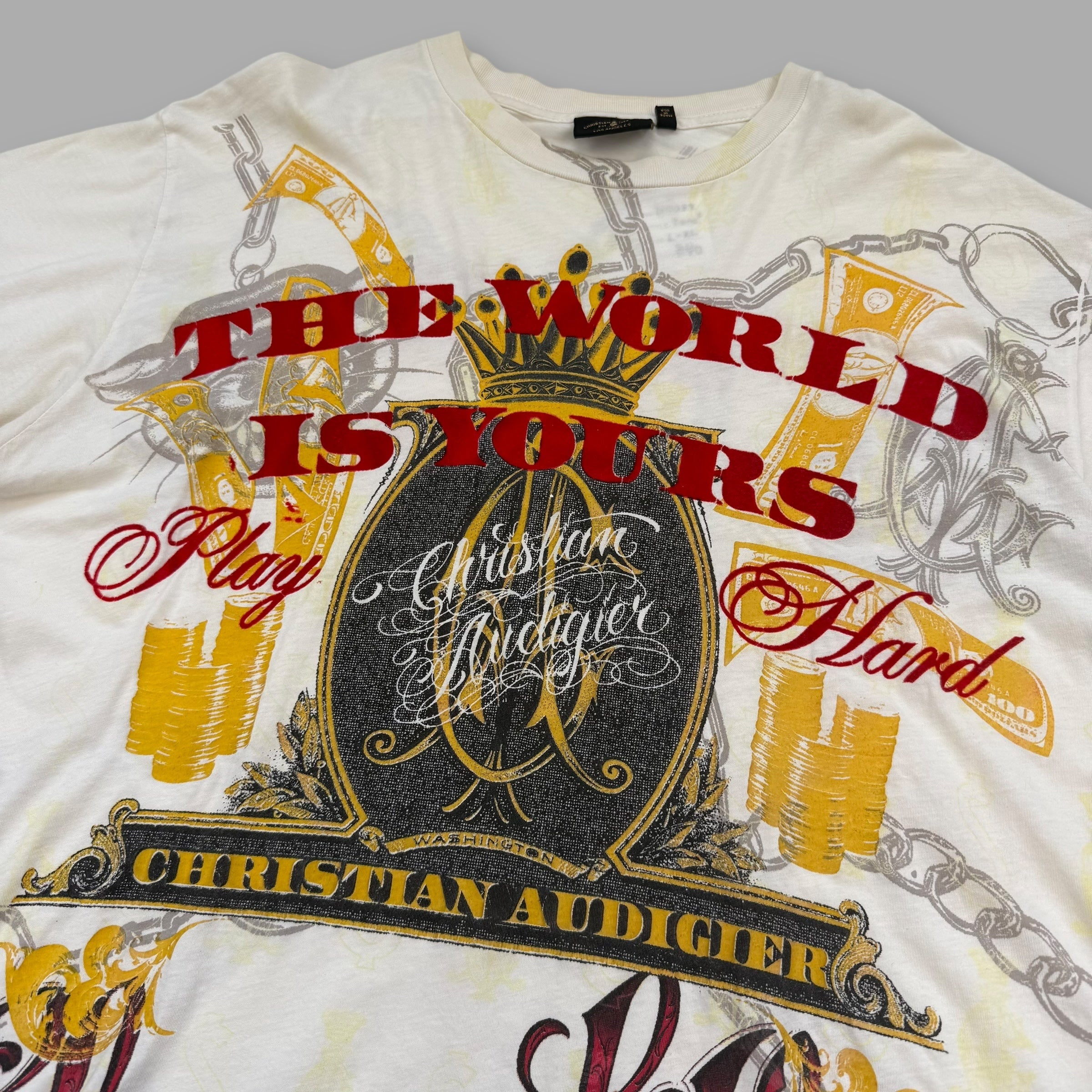 Christian Audigier 2000's graphic pullover tee (L-XXL)